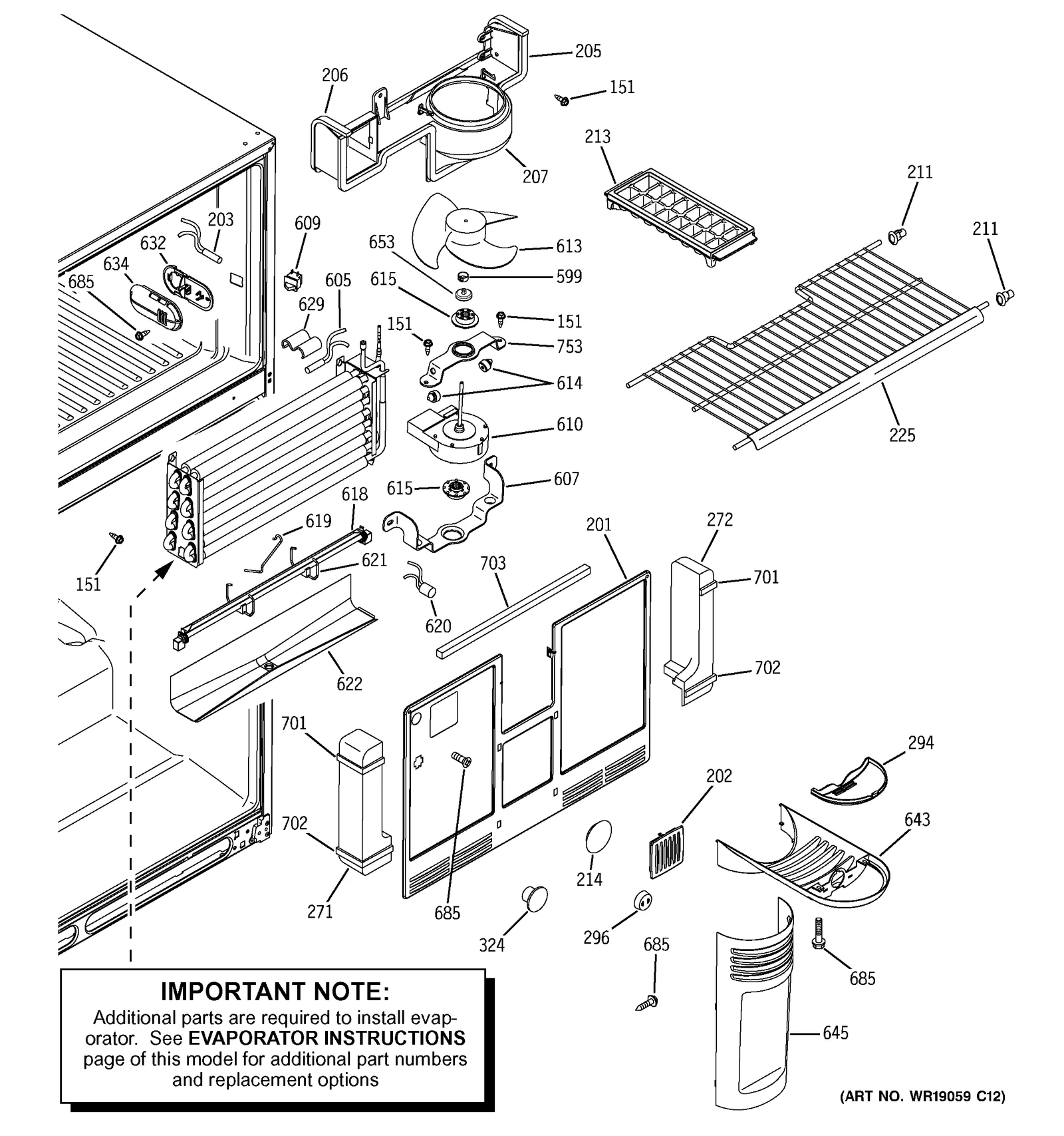 Evaporator Fan Bracket