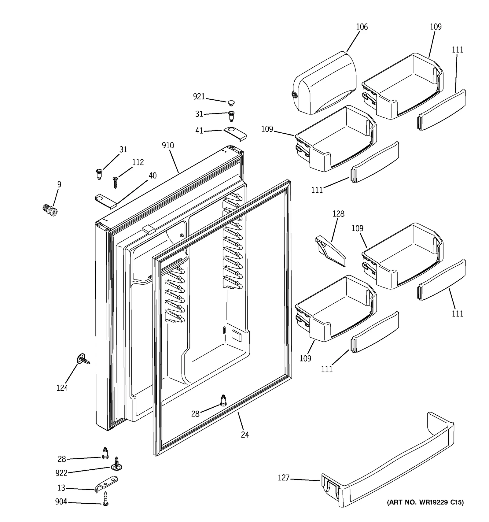 Door Assembly 25-Stainless Steel