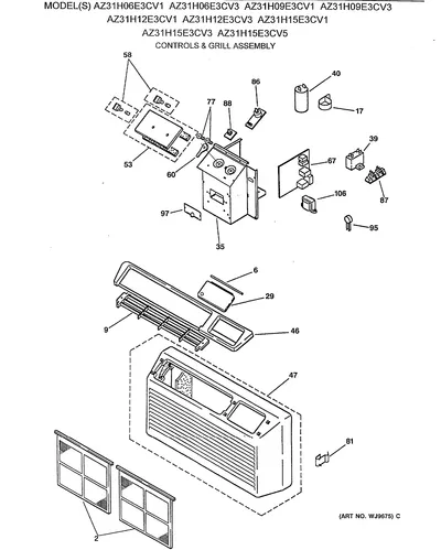 CONTROLS & GRILL ASSEMBLY