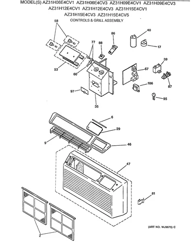 CONTROLS & GRILL ASSEMBLY