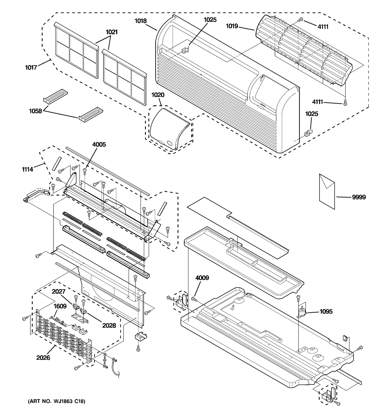 GRILLE, HEATER & BASE PAN PARTS