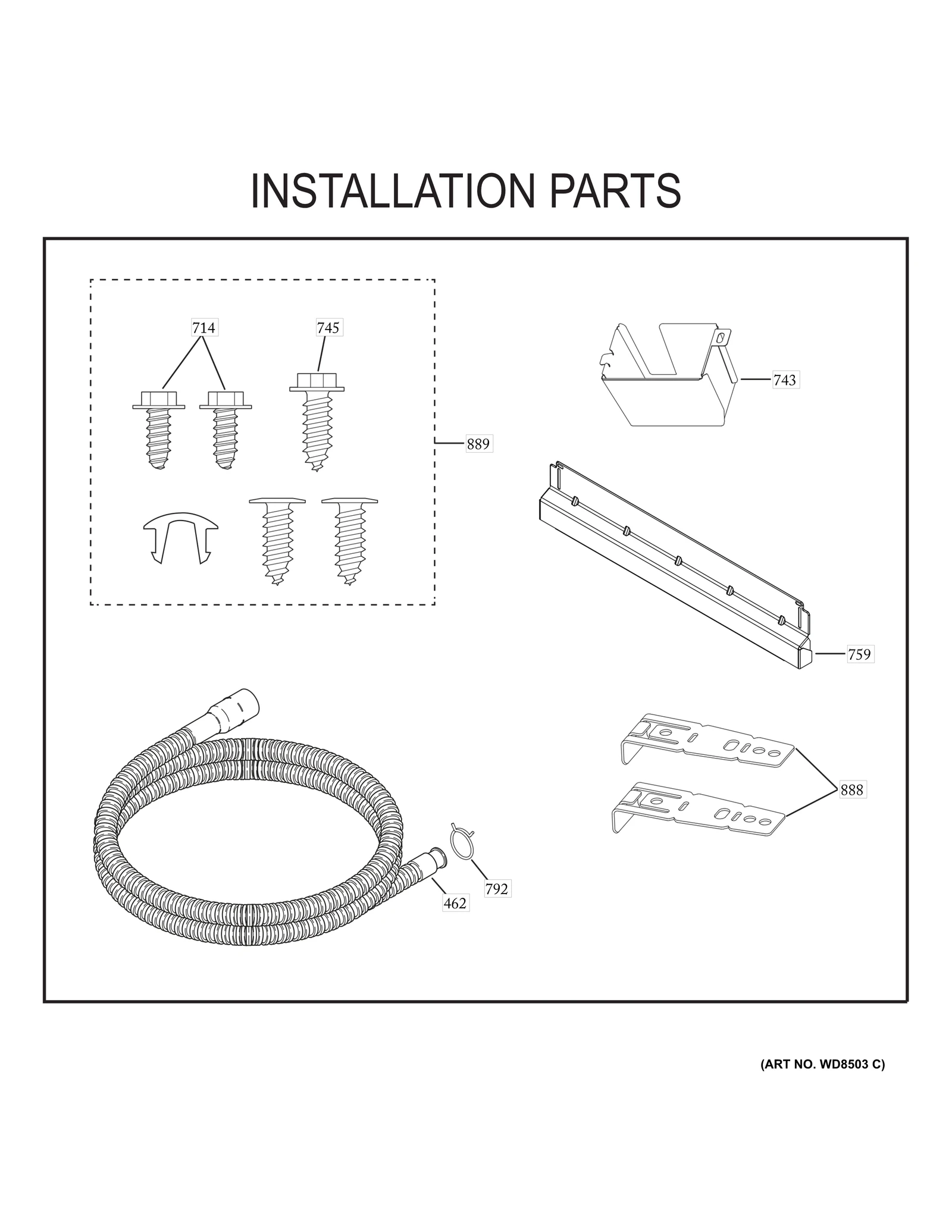 White Toe Kick Assembly