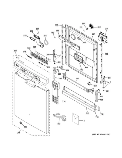 ESCUTCHEON & DOOR ASSEMBLY