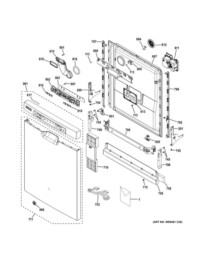 ESCUTCHEON & DOOR ASSEMBLY