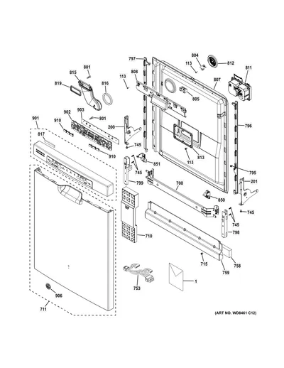 ESCUTCHEON & DOOR ASSEMBLY