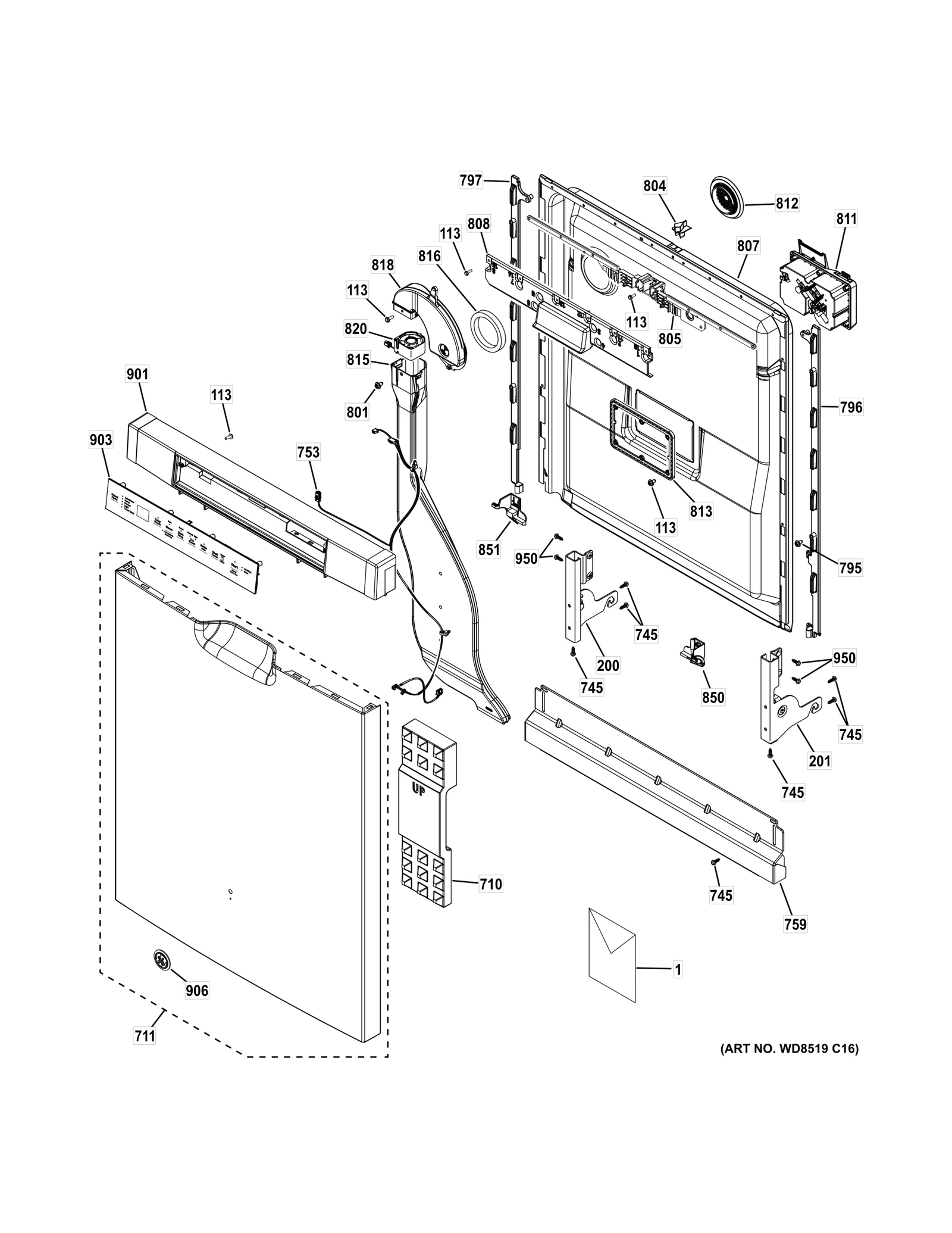 White User Interface Control Assembly