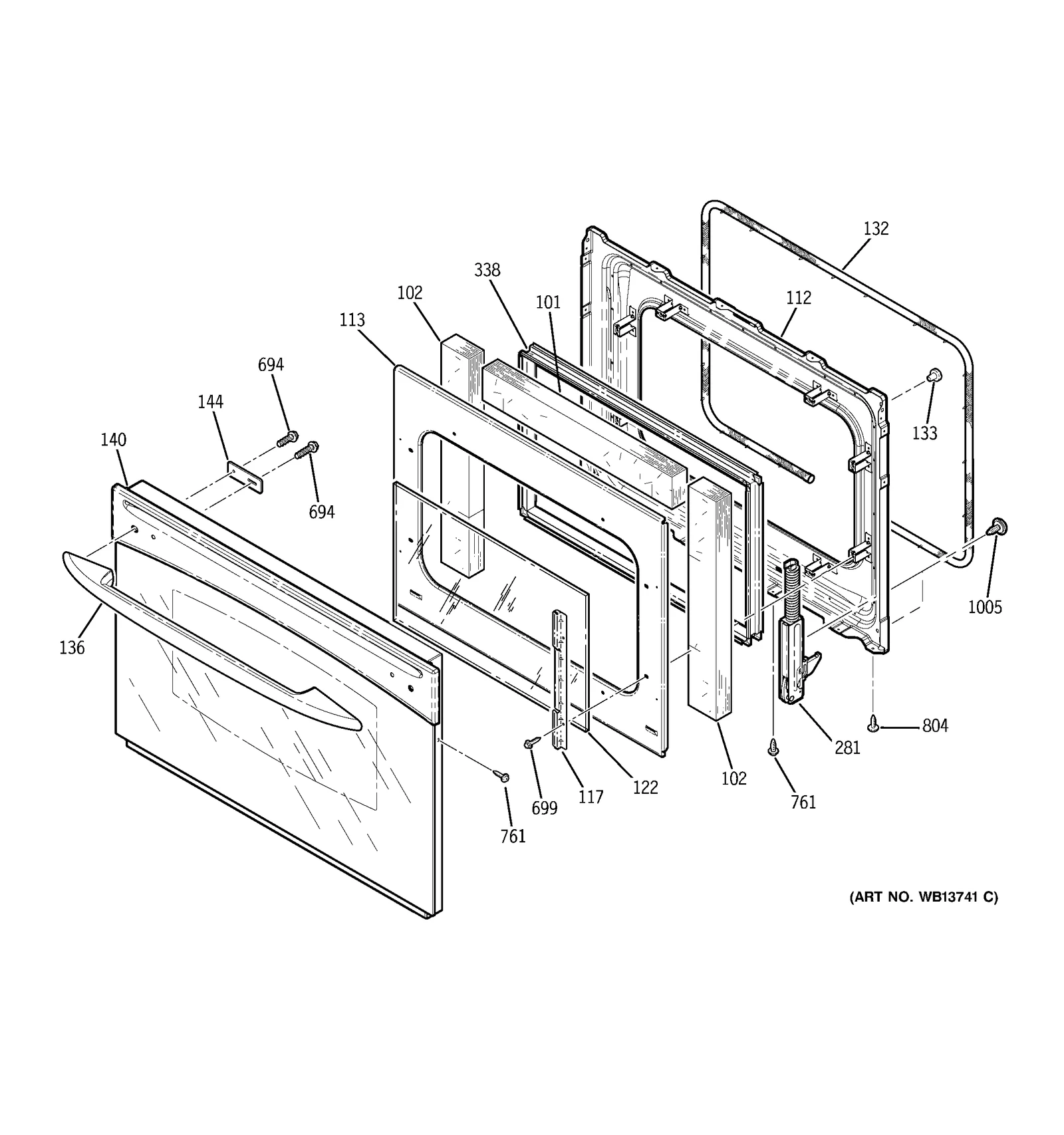 Outer Door Assembly 30 (Black)