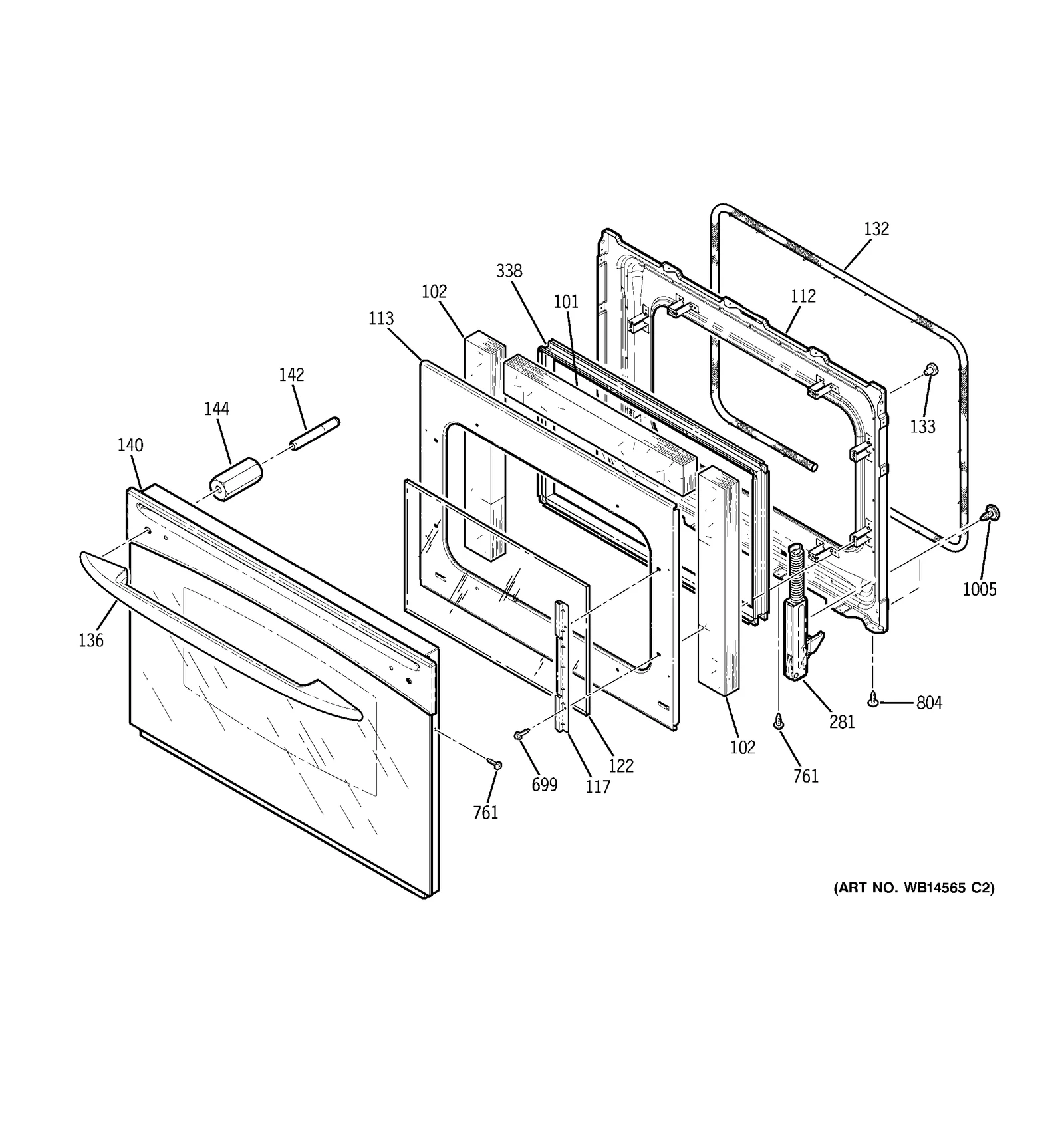 Outer Door Assembly 30 (Black)