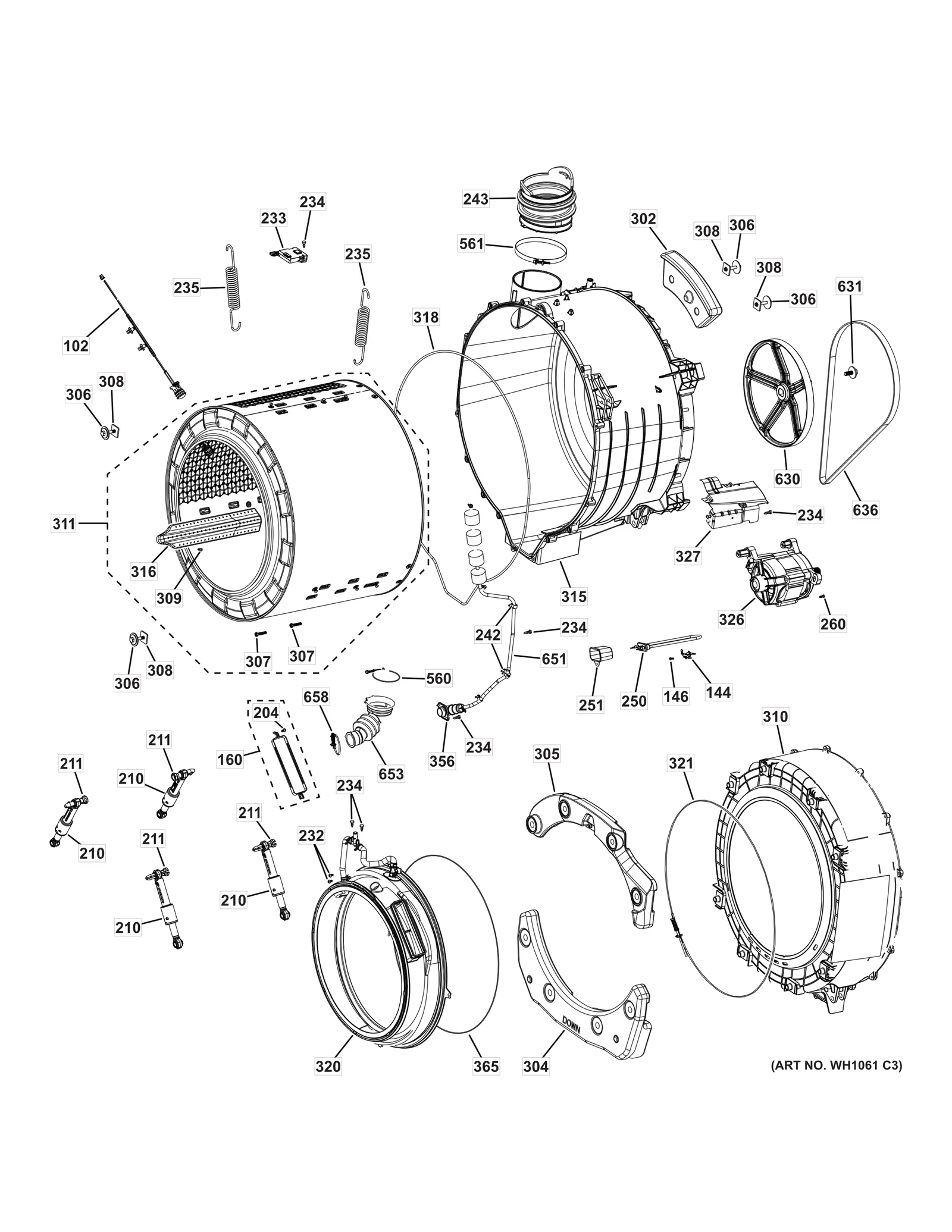 Tub Sump Hose