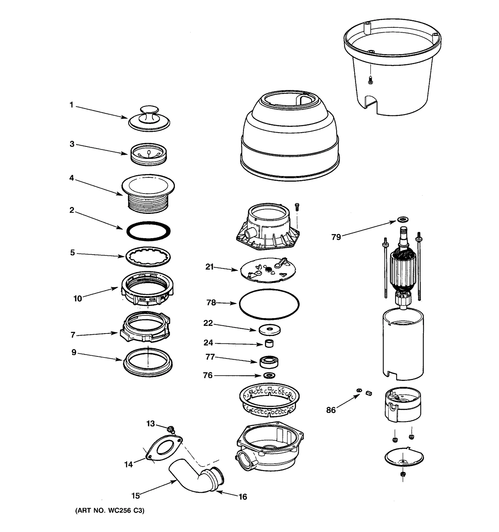 Motor Brush and Spring Assembly