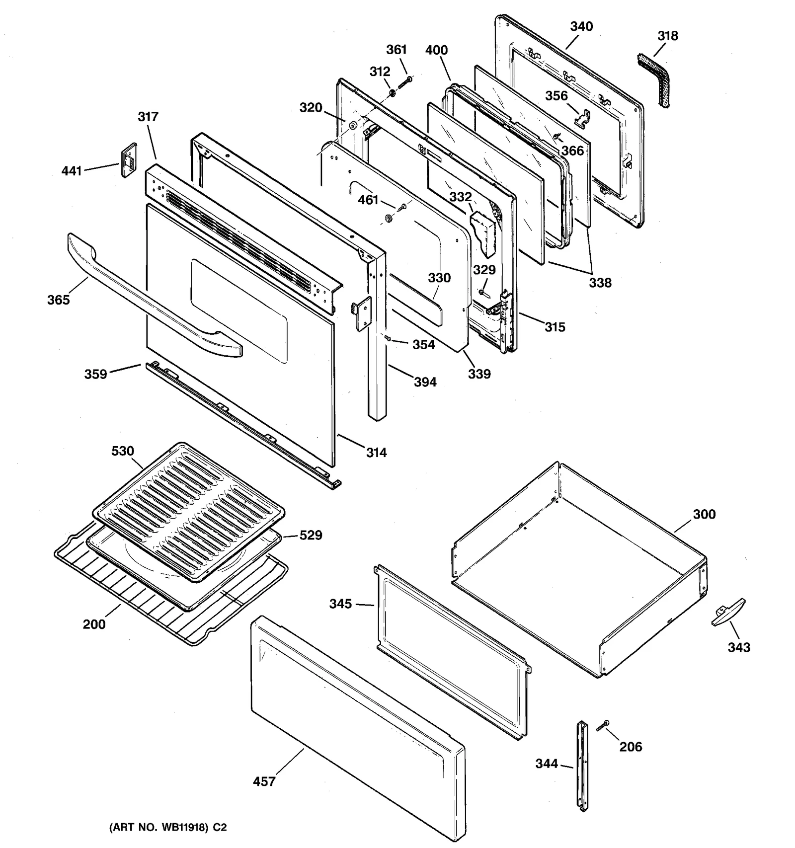 Door Glass (Bisque)
