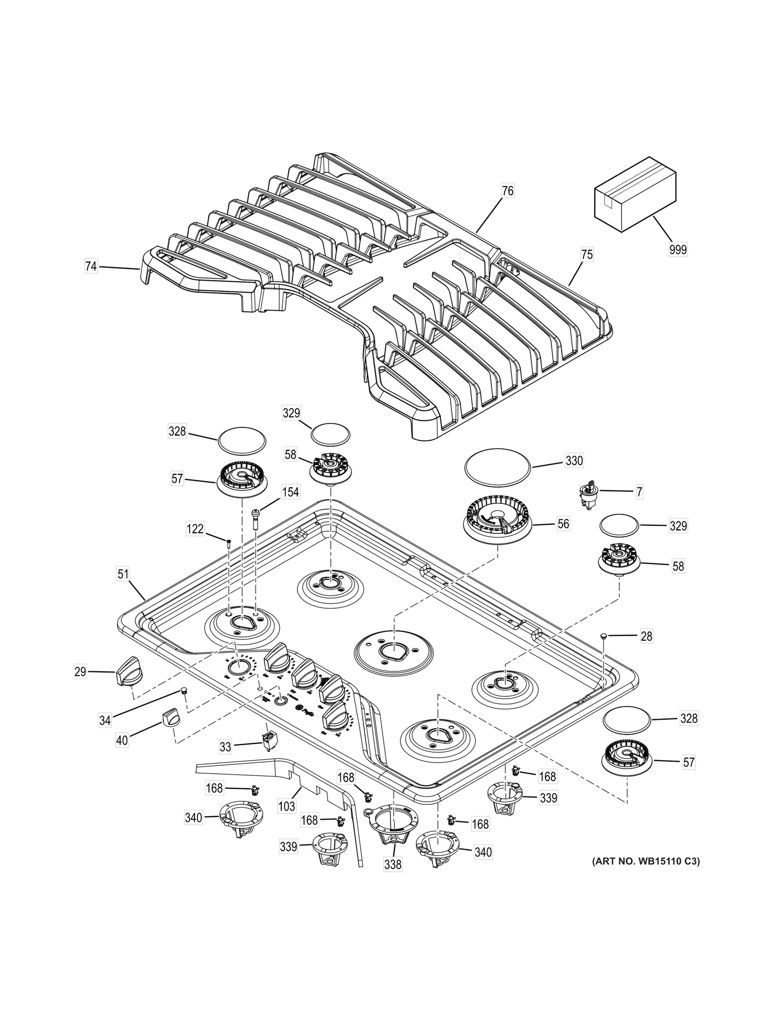 Gas Maintop Assembly