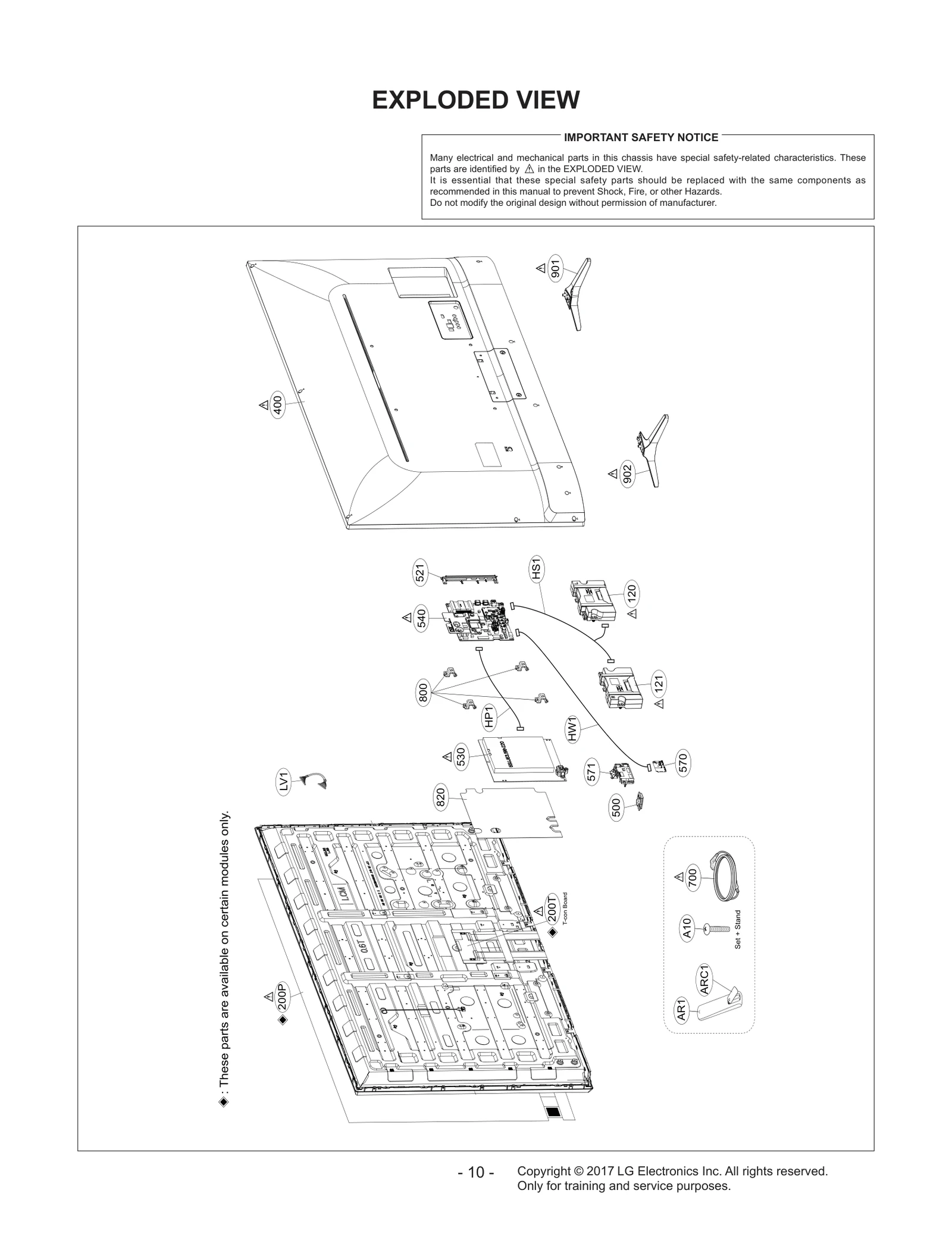 Television Base Assembly