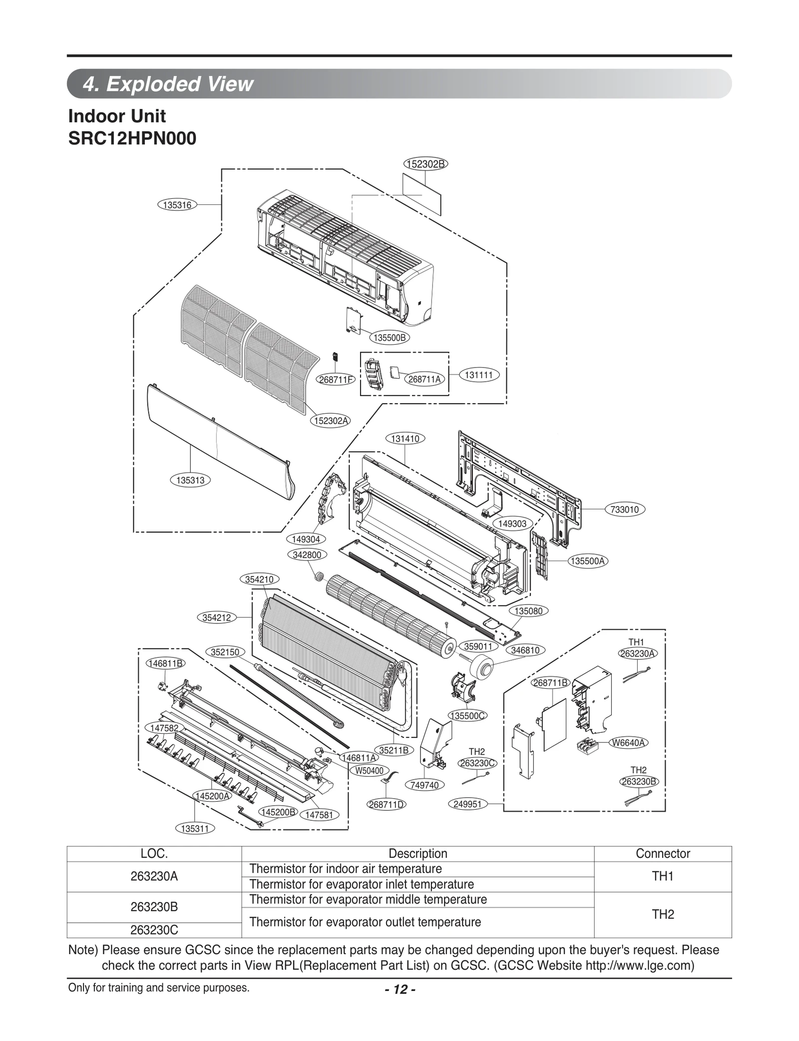 Indoor Front Grille Assembly