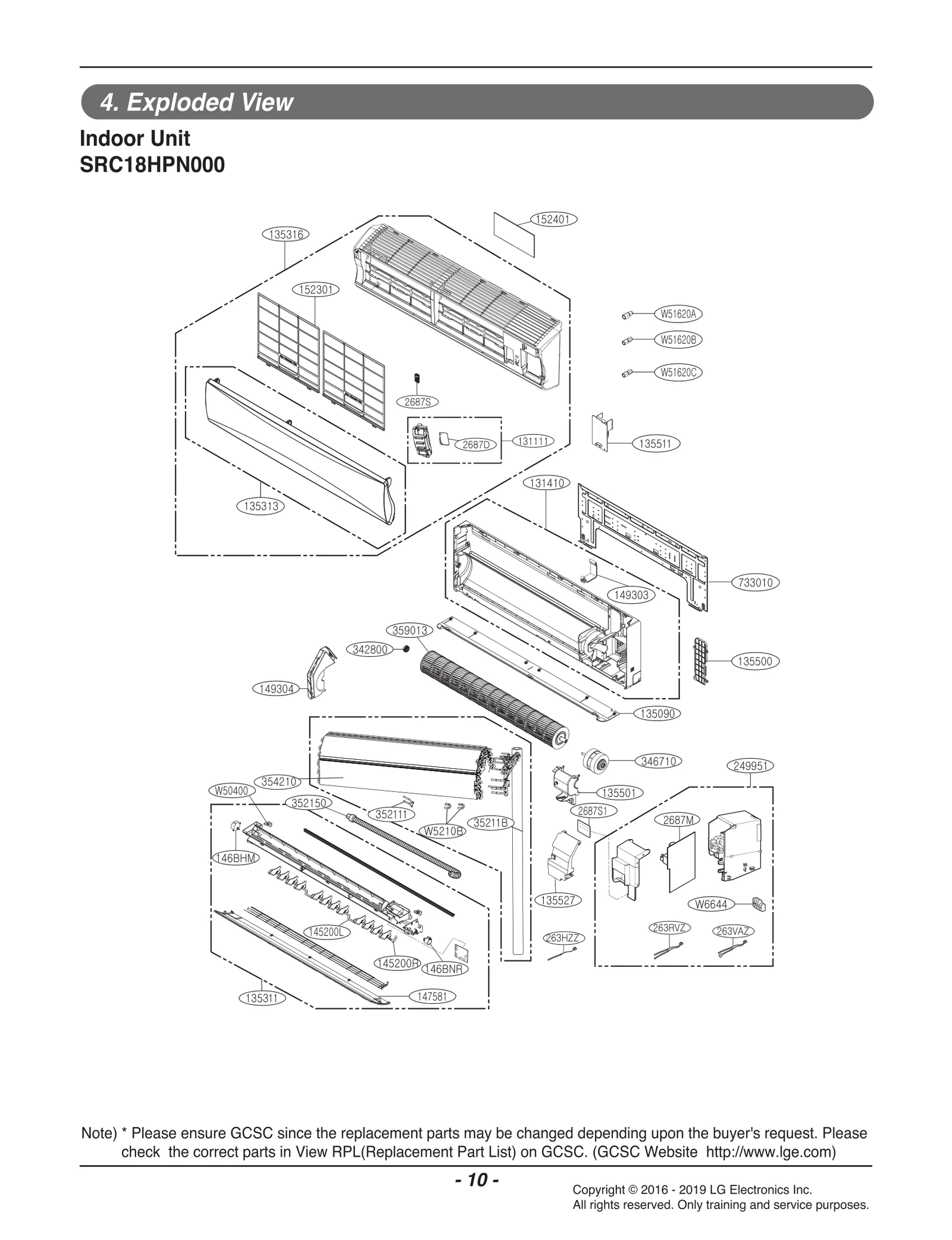 Indoor Front Grille Assembly