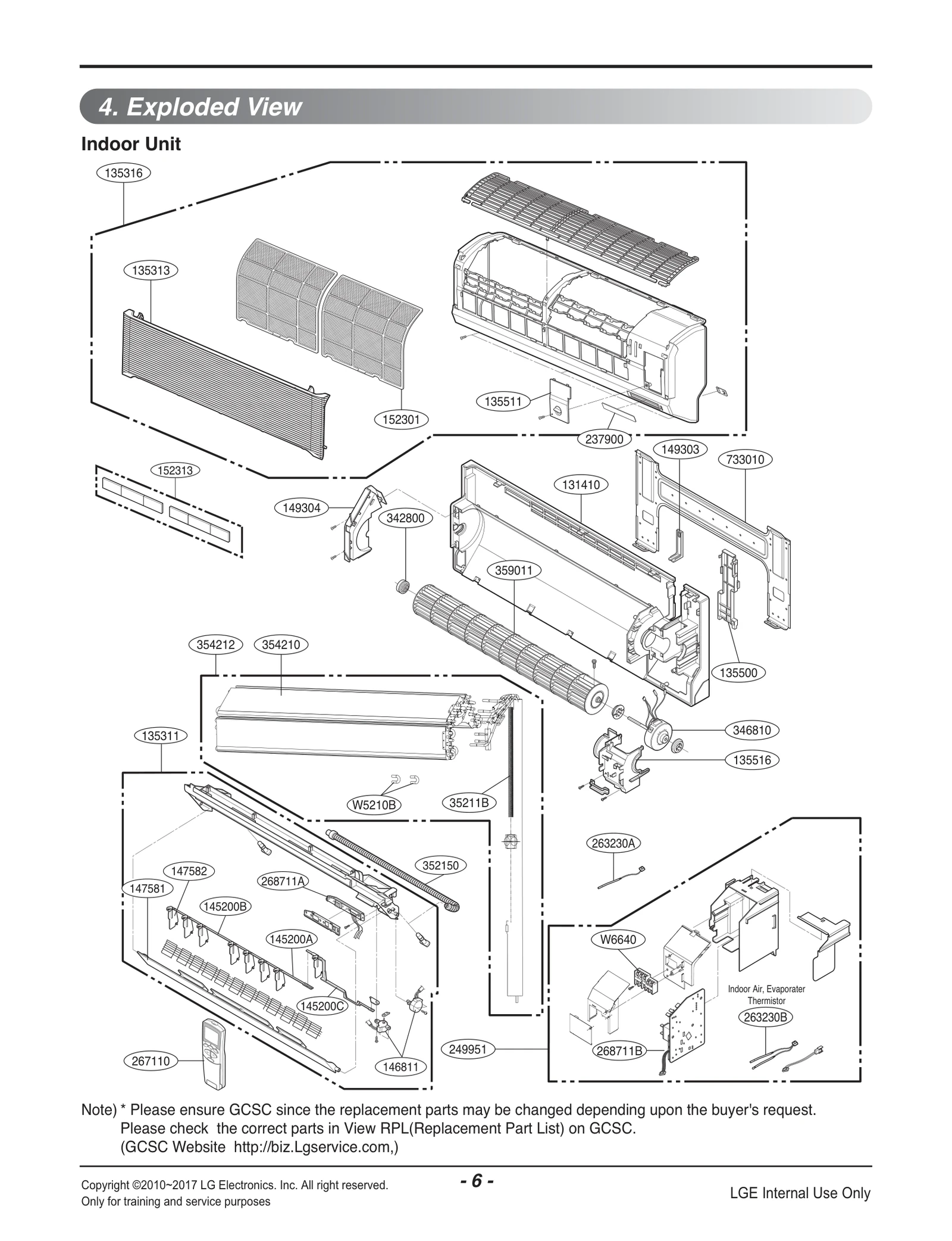 Indoor Front Grille Assembly