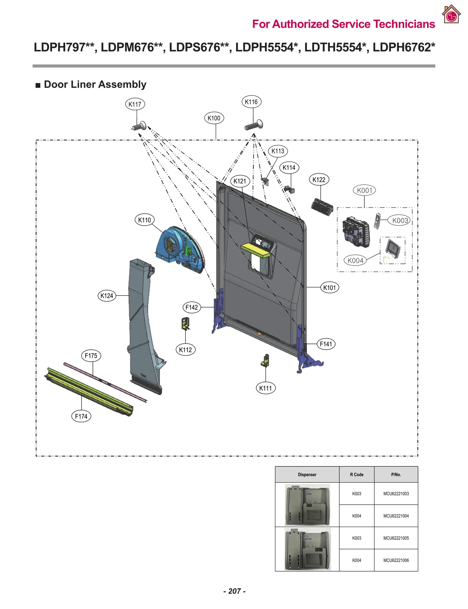 Door Liner Assembly