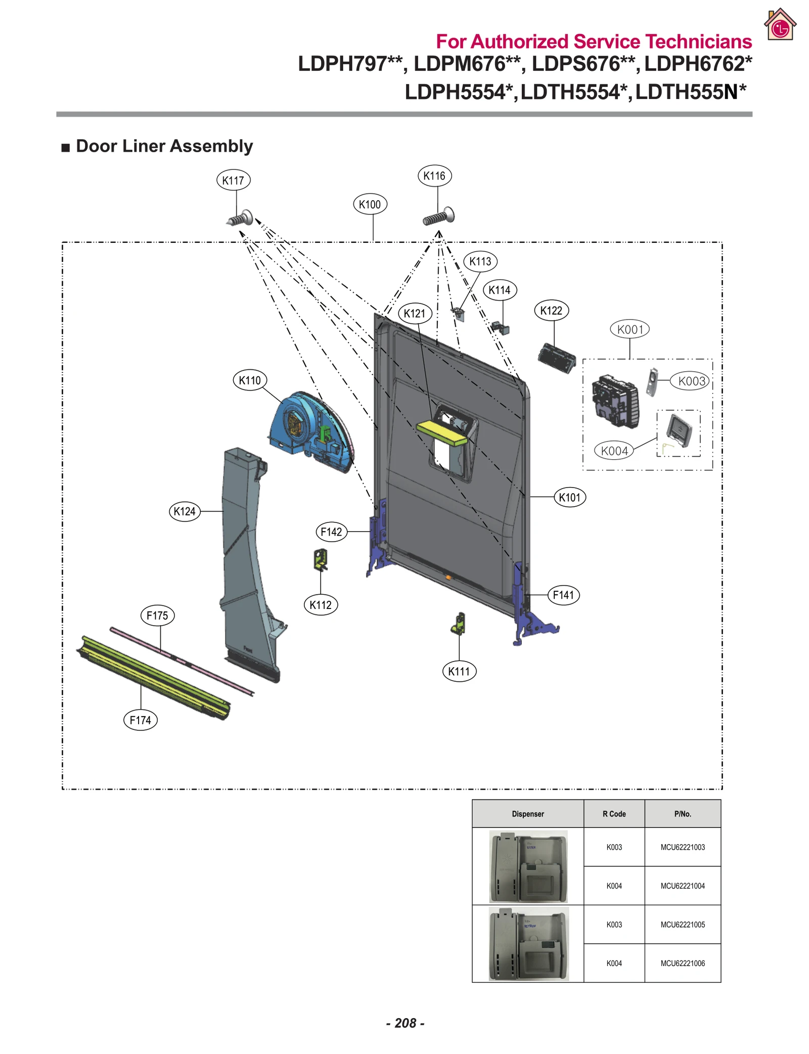 Door Liner Assembly