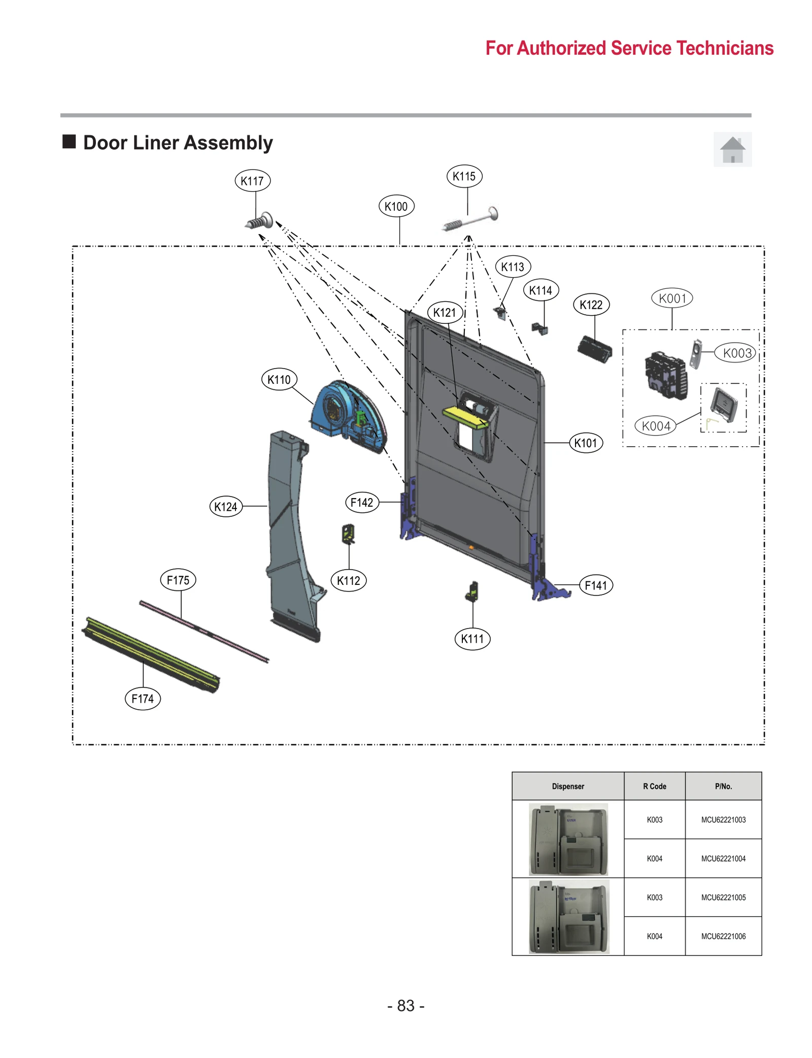 Door Liner Assembly