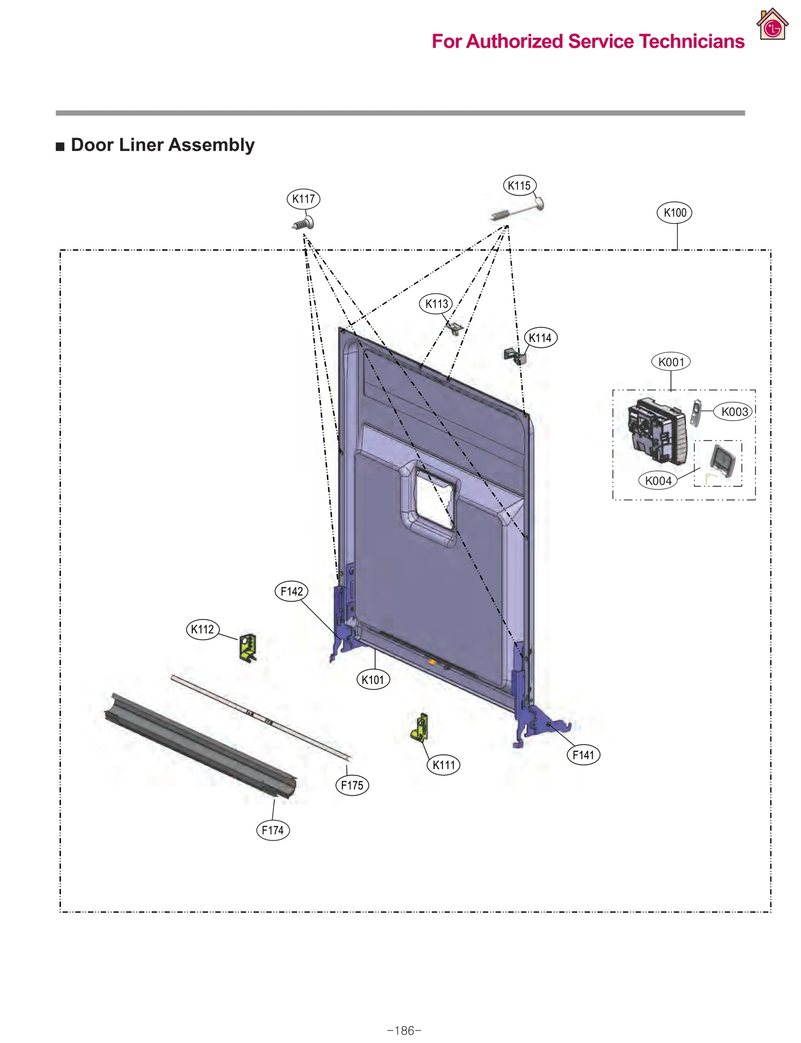 Door Liner Assembly