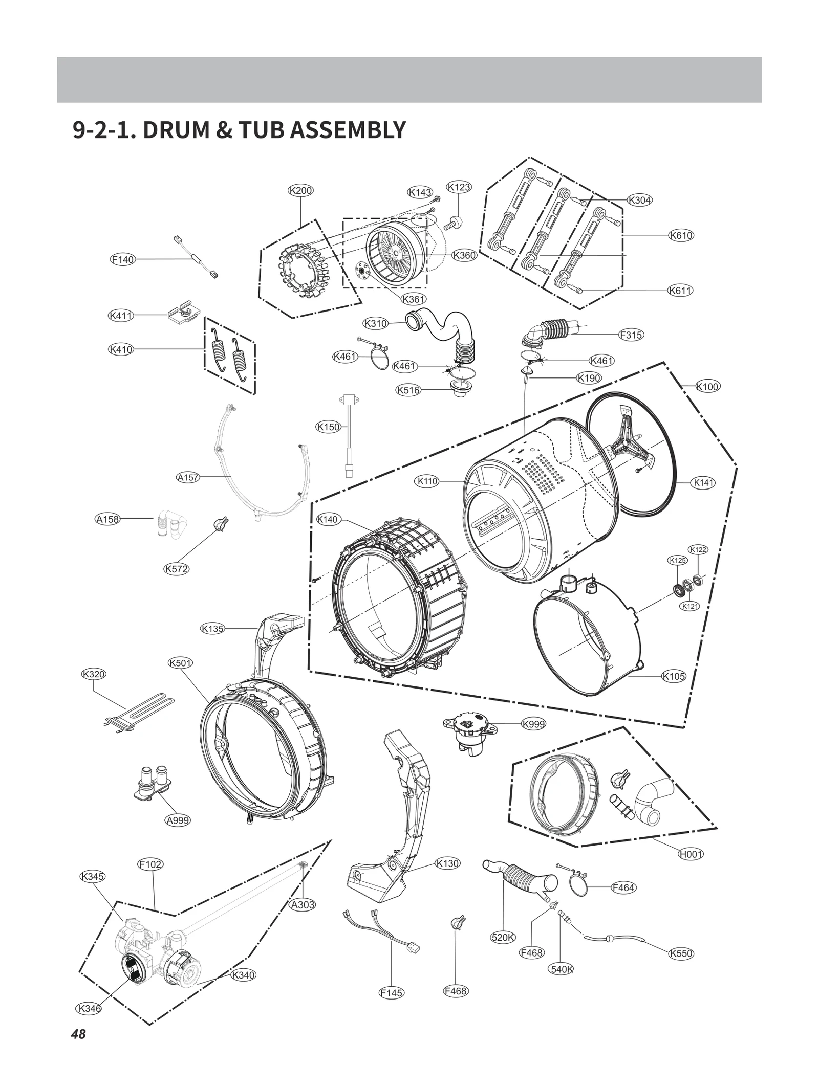 Tub Assembly, Drum