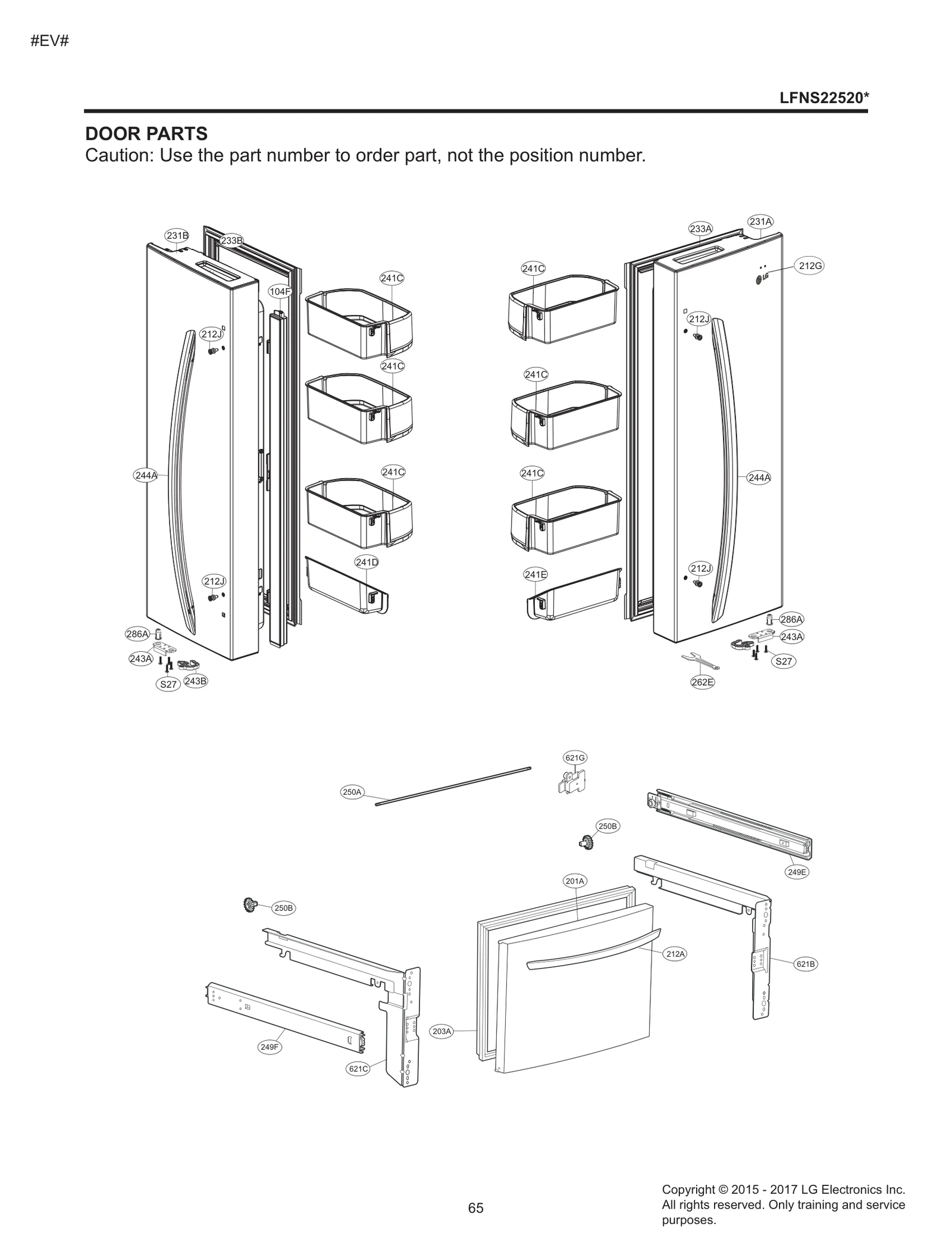 Door Foam Assembly, Freezer