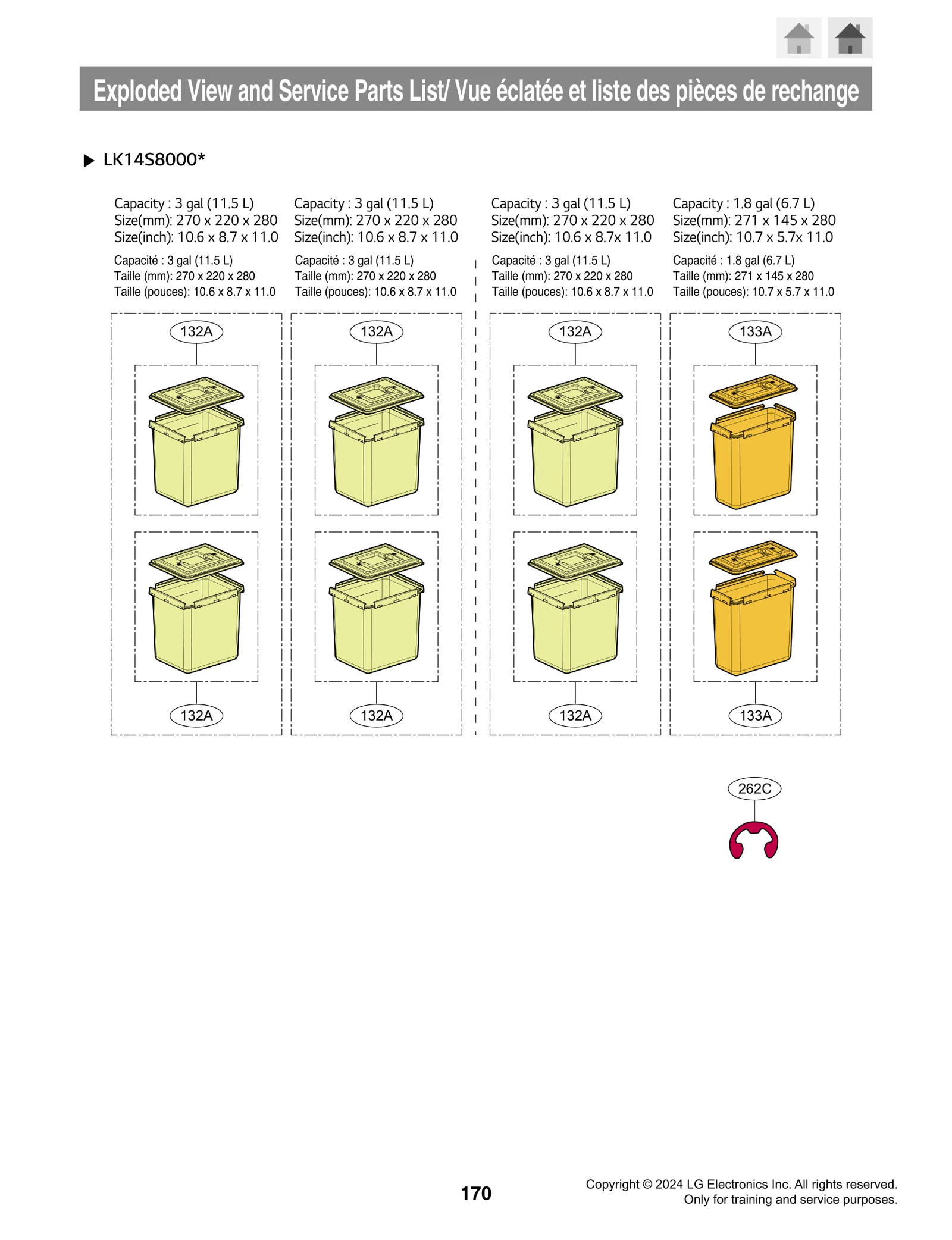 Side Dish Bucket Assembly
