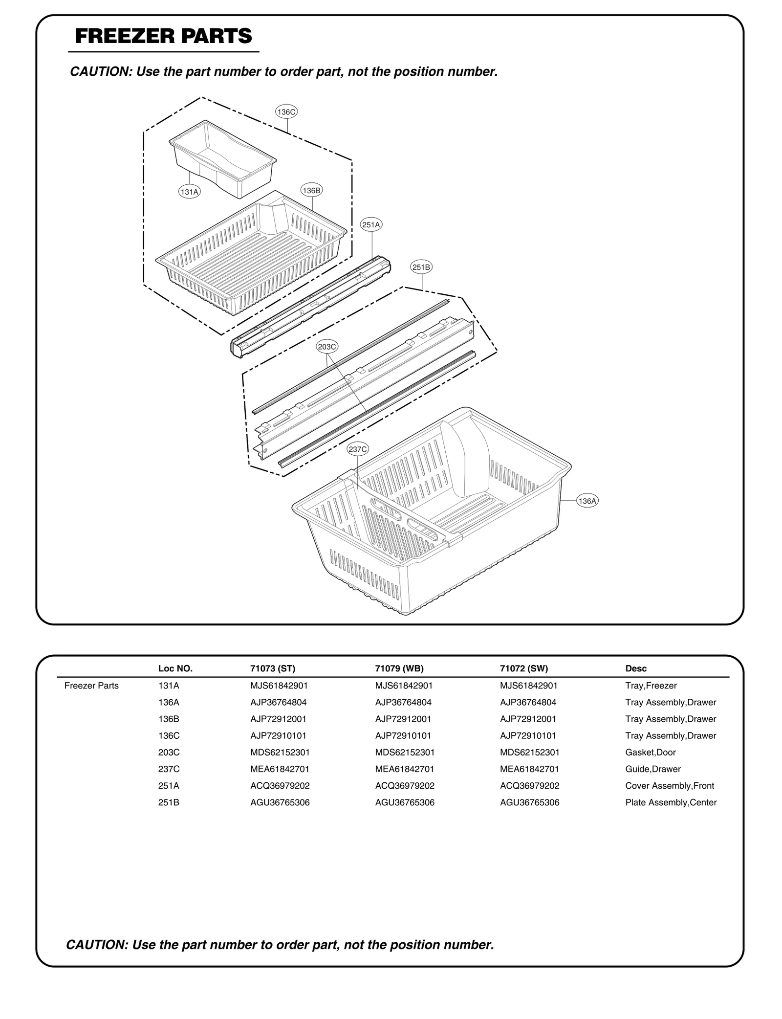 Drawer Tray Assembly