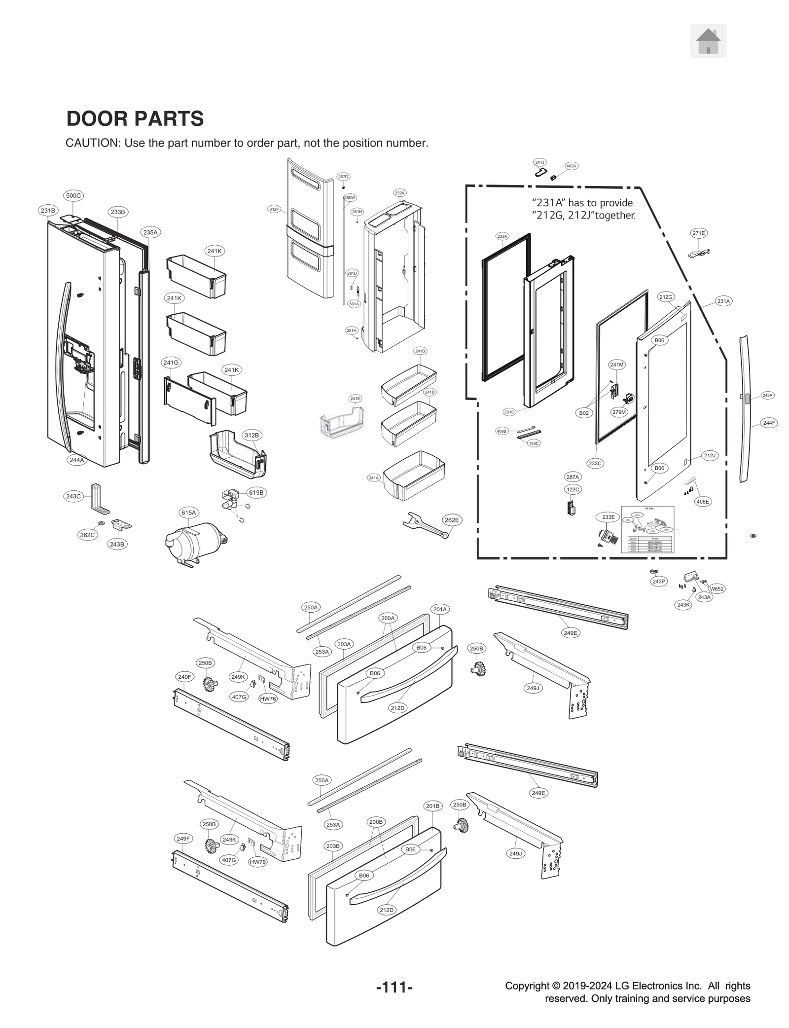 Home Bar Door Assembly