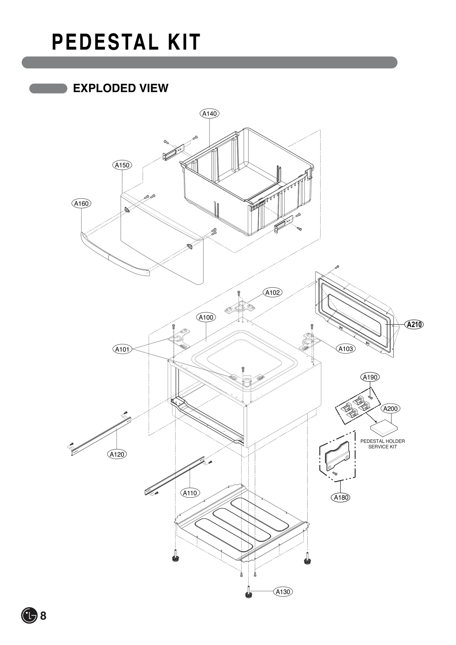 Pedestal Hardware Kit
