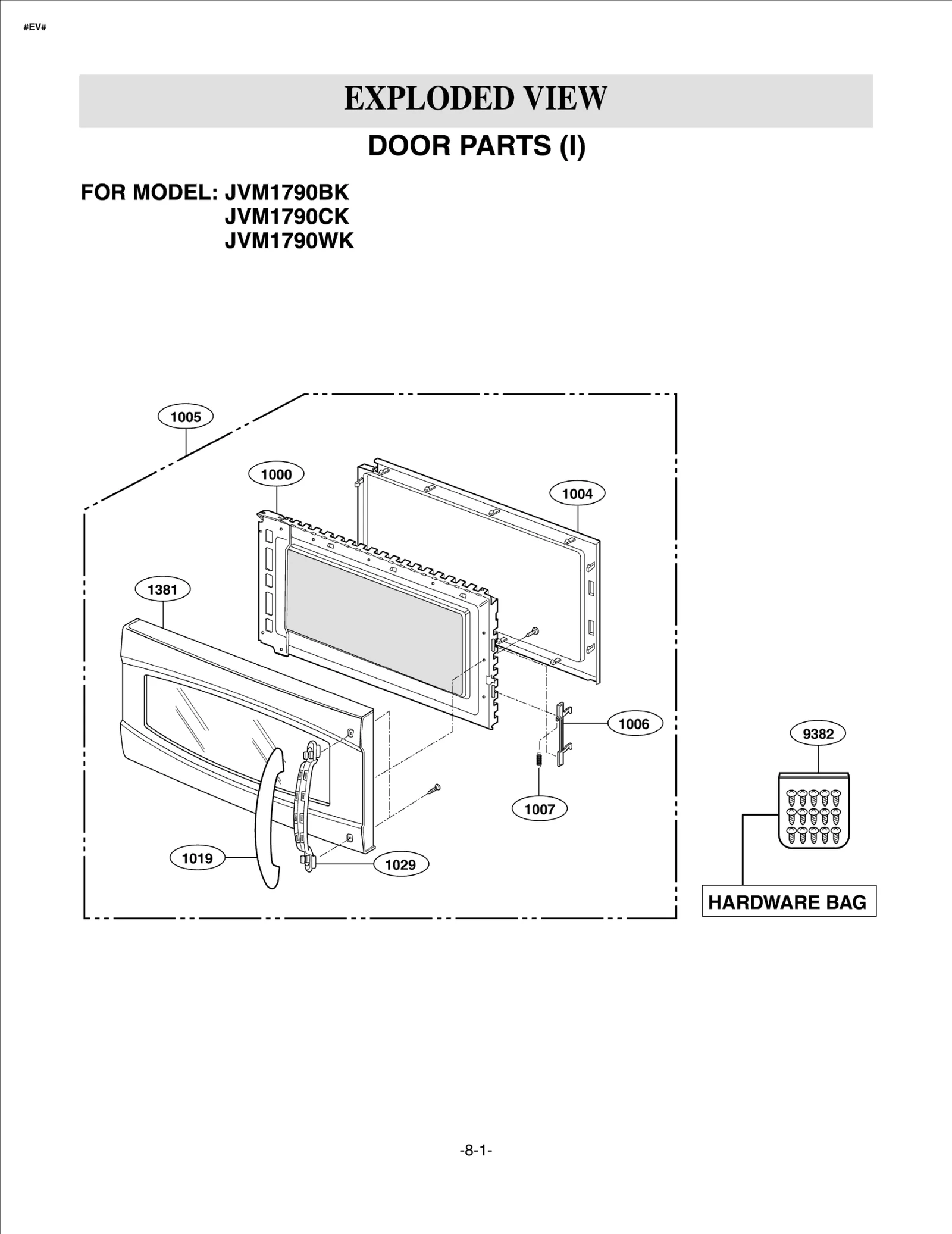 Door Parts Service Assembly