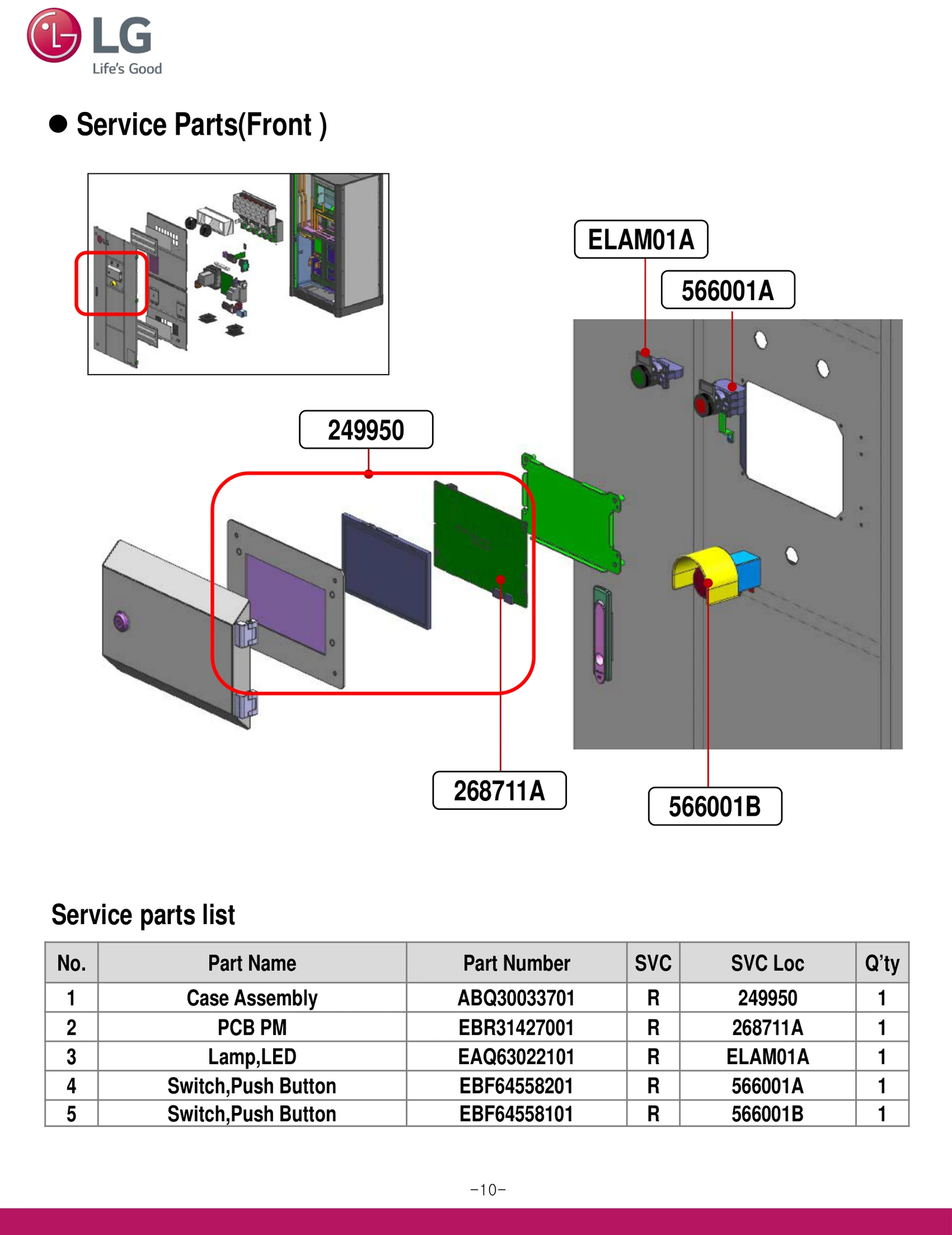 Main Display Printed Circuit Board Assembly