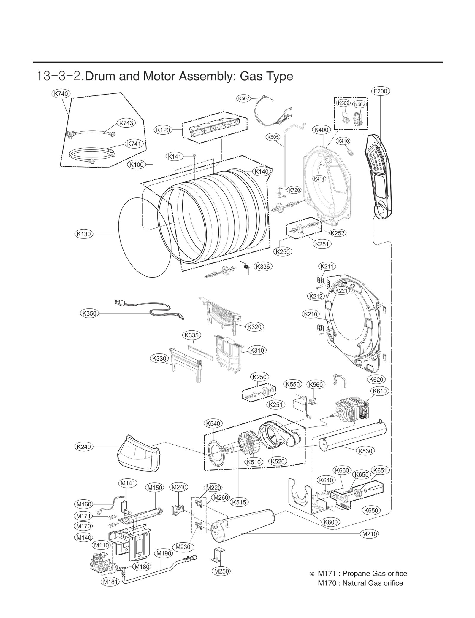 Motor Assembly, Ac, Drum