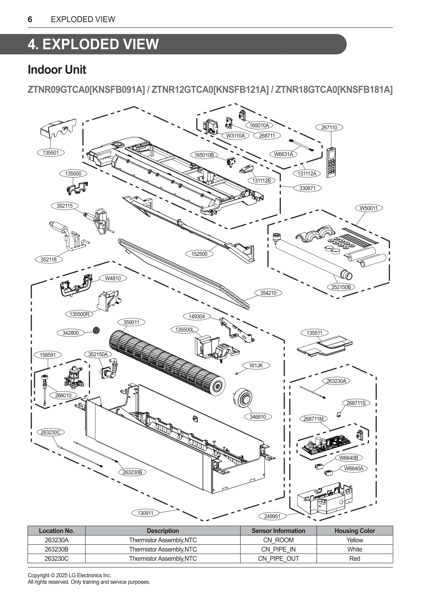 Control Box, Parts Assembly, Svc