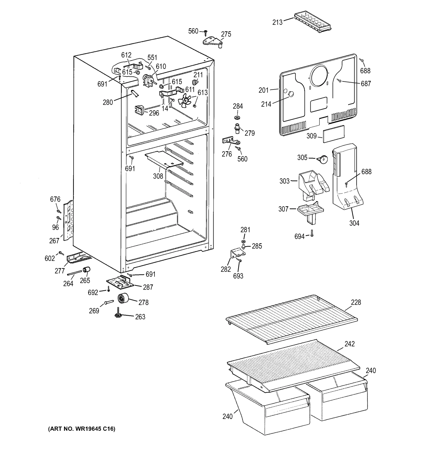 Top Hinge and Pin Assembly