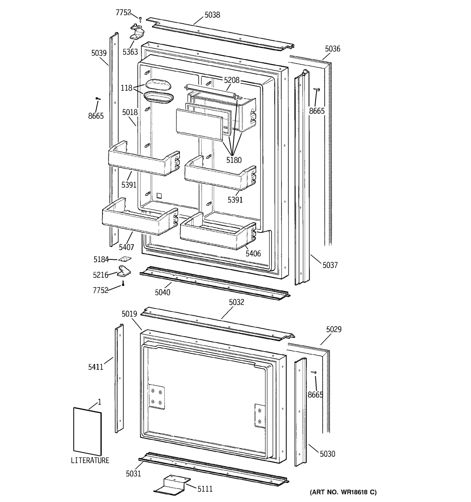 Top Door Trim RH