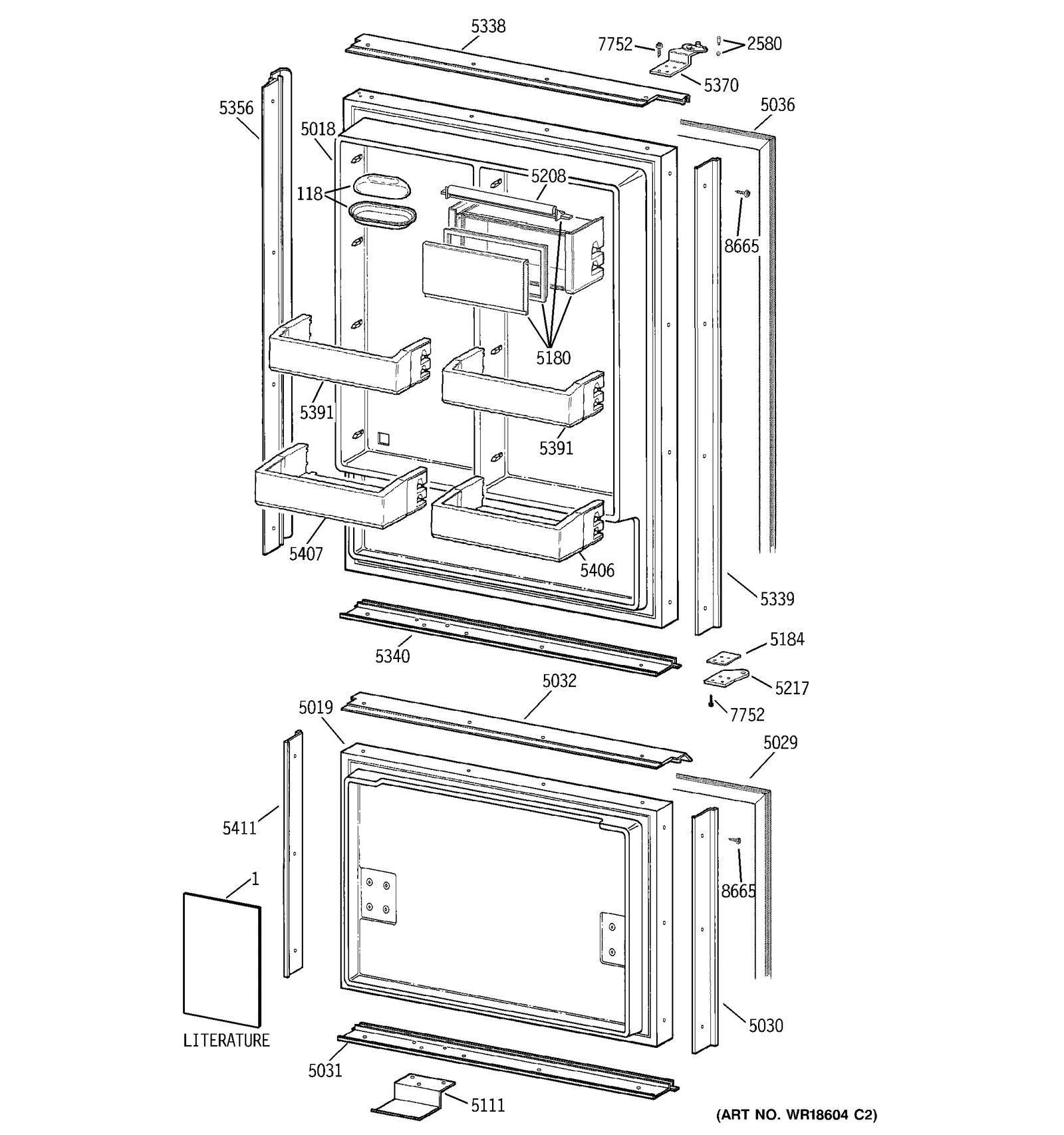 Door Hinge Stop and Nut