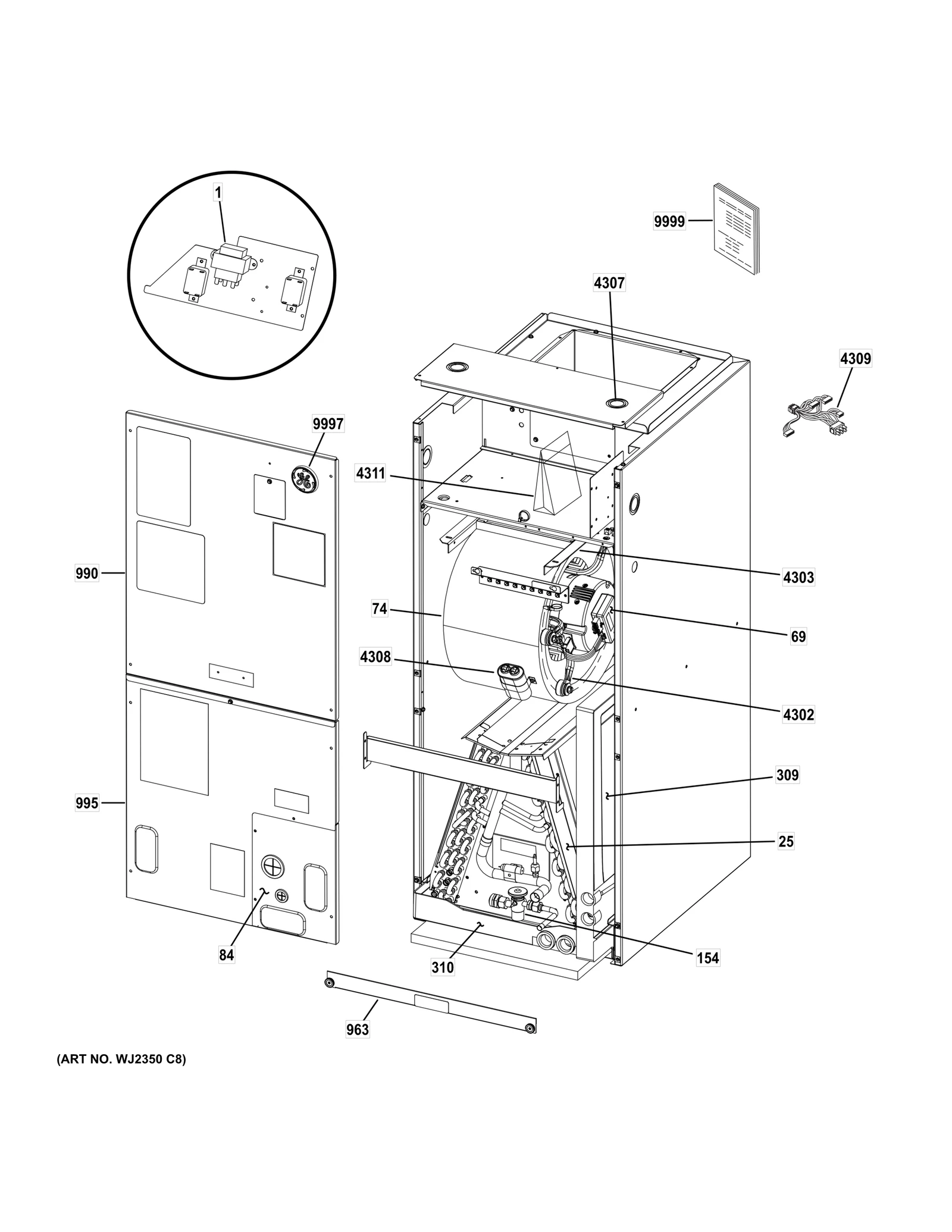 607421-53 Mtr-Mod 1 Hp Ct 230v