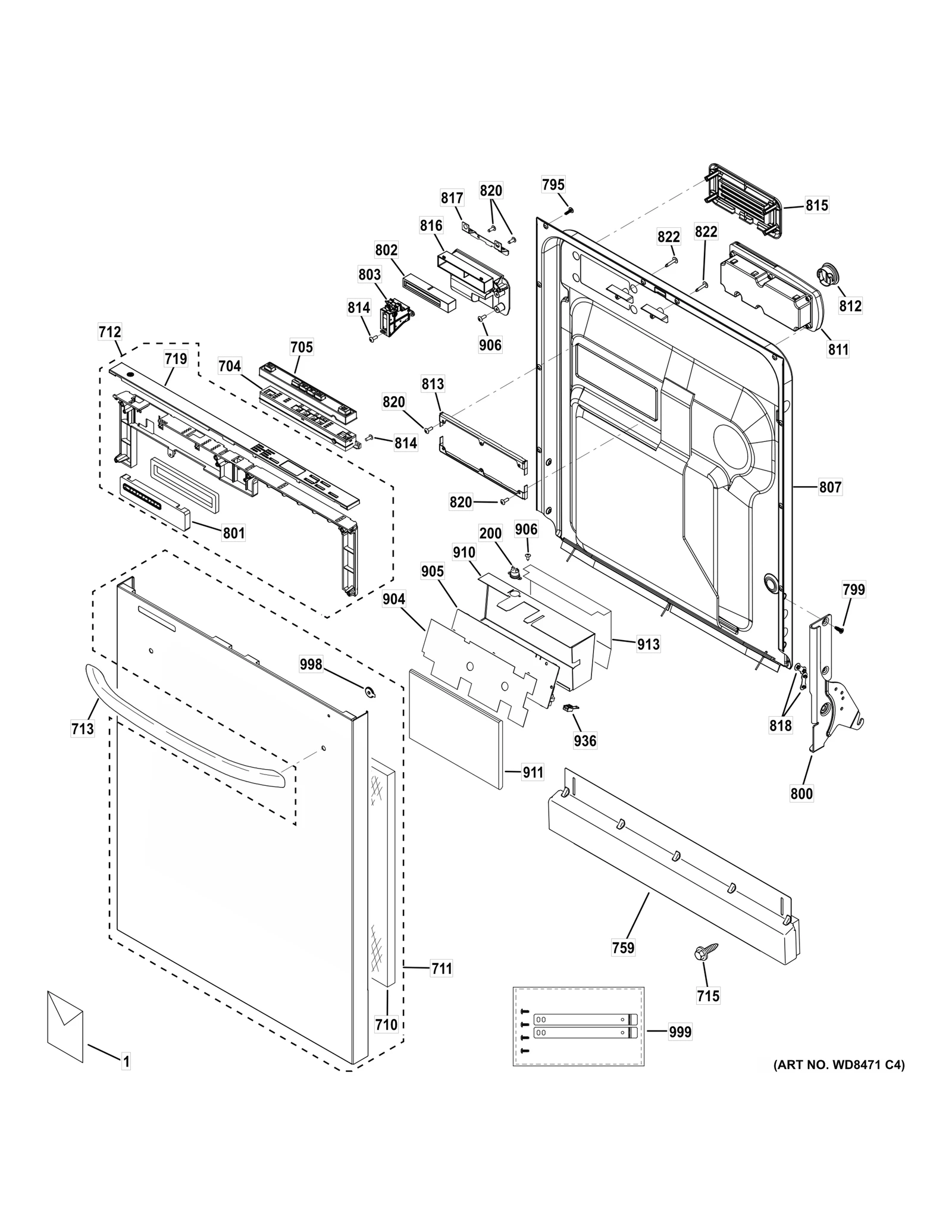 Outer Panel and Lens Assembly