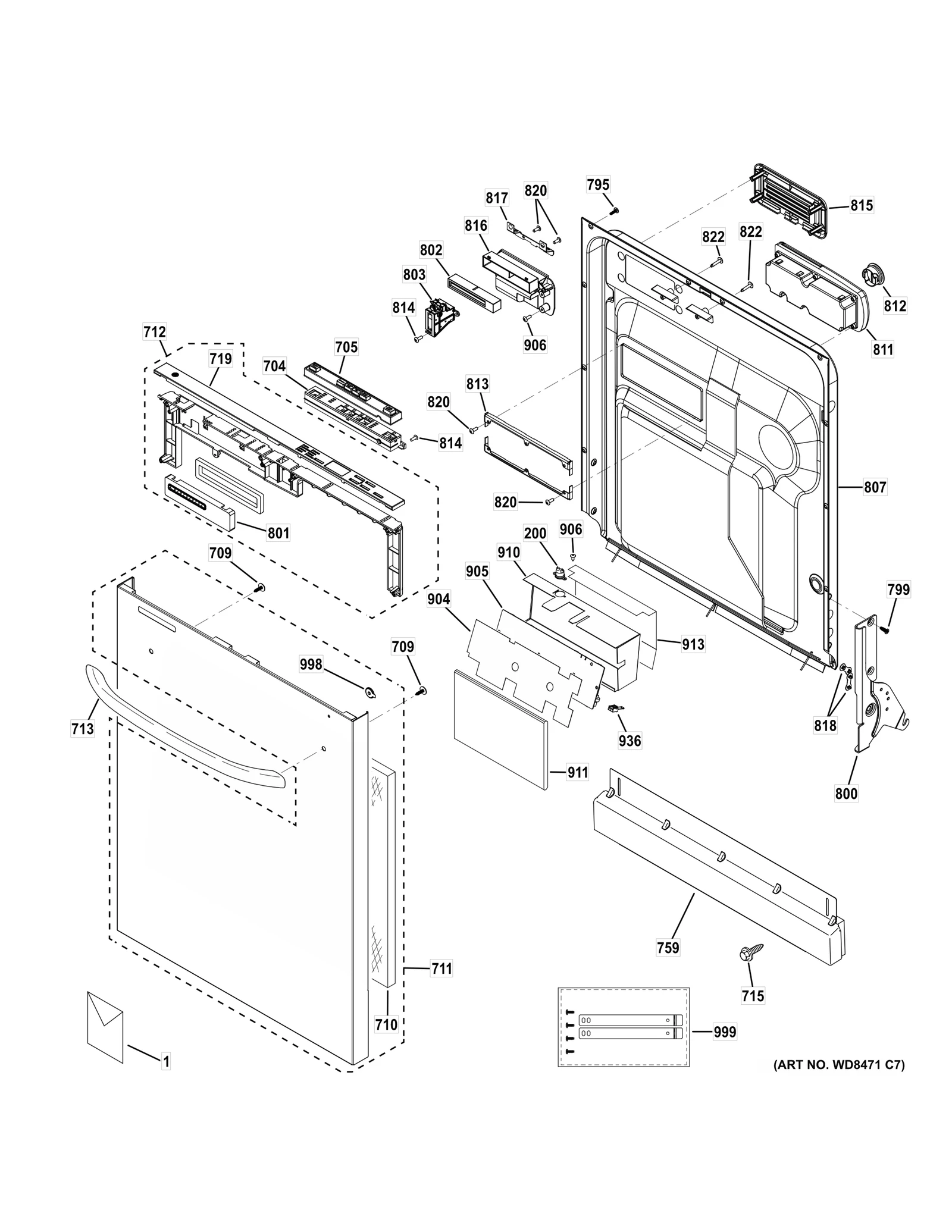 Outer Panel and Lens Assembly