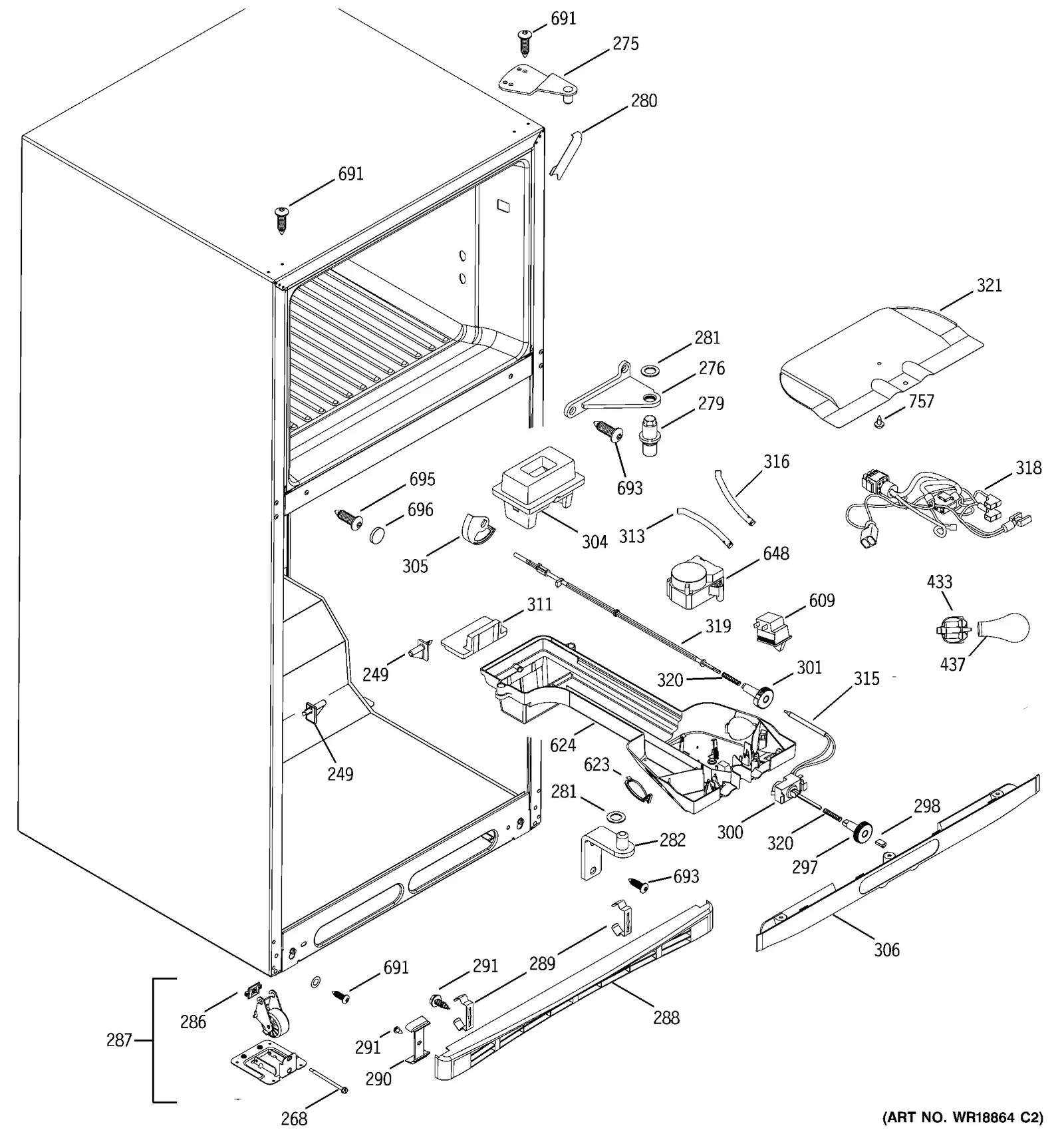 Top Hinge and Pin Assembly