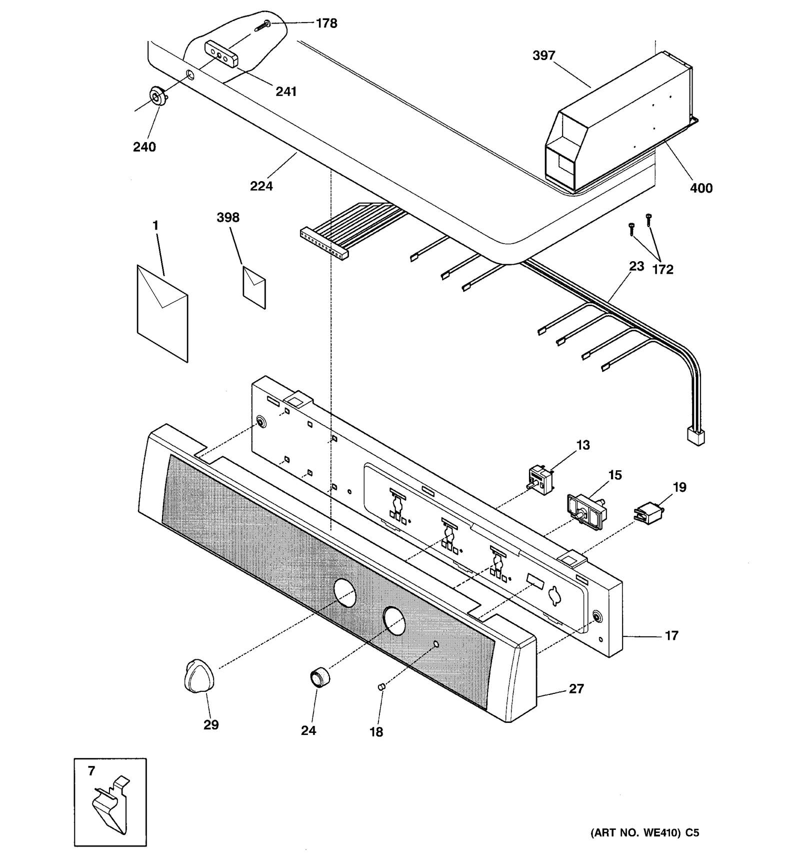 White Control Panel Assembly