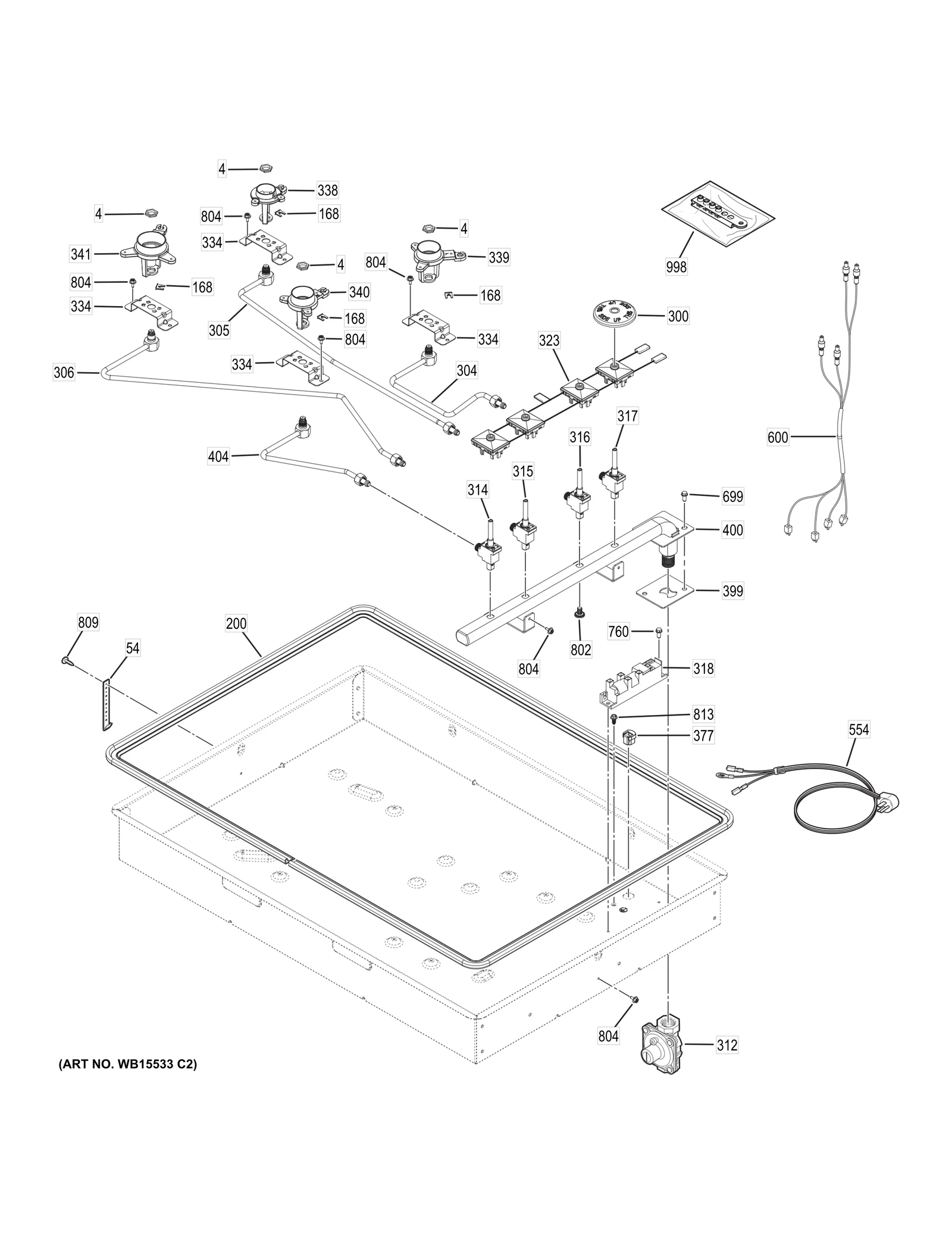 Left Gas Tube Assembly