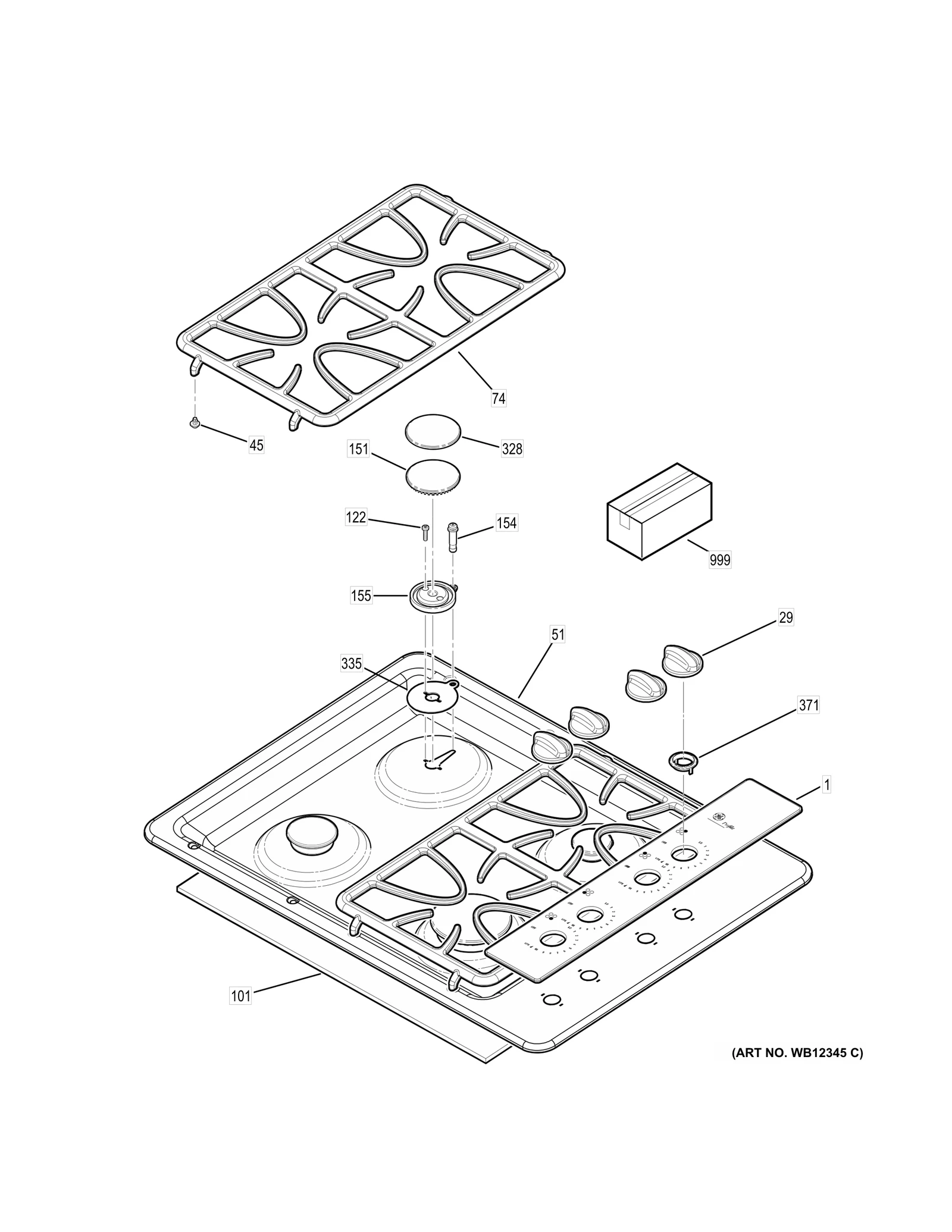Control Panel Glass Assembly