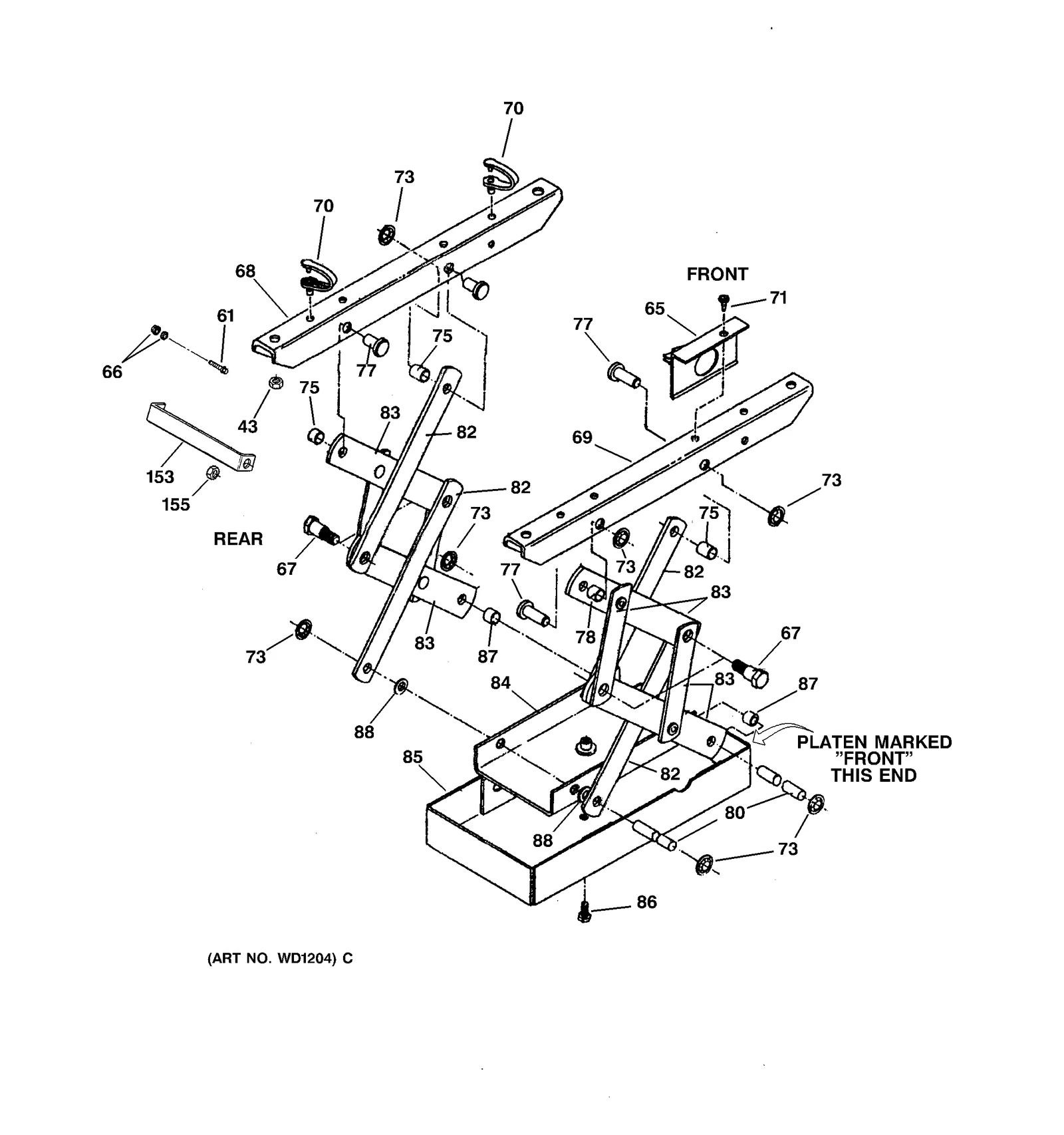Left Top Rail Assembly
