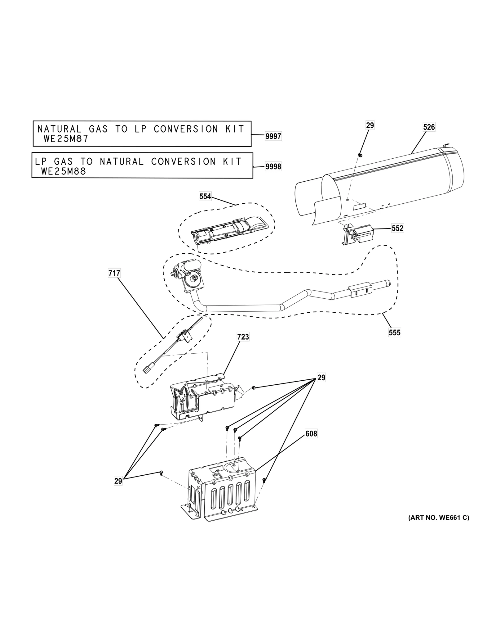 Gas Projection Kit to Natural Gas