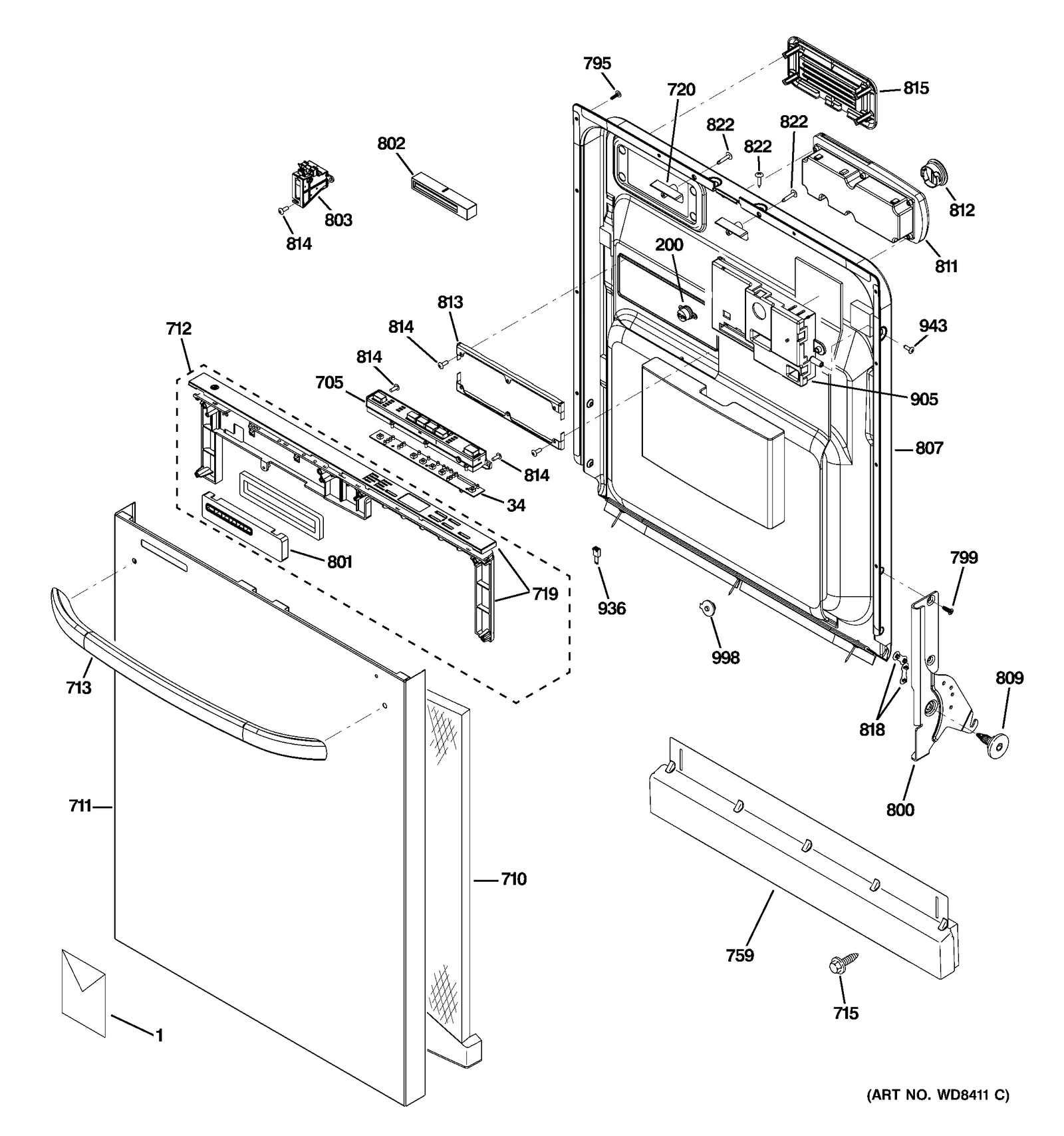 Outer Panel and Lens Assembly