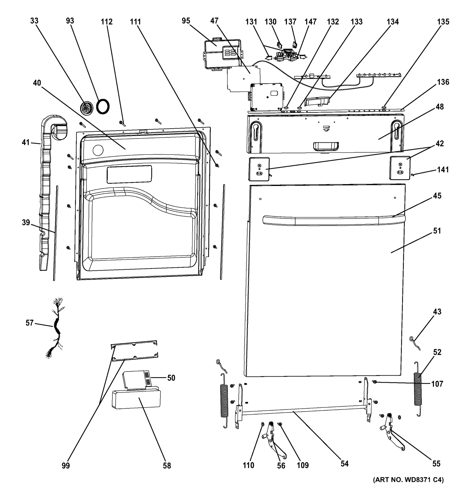White Handle Assembly