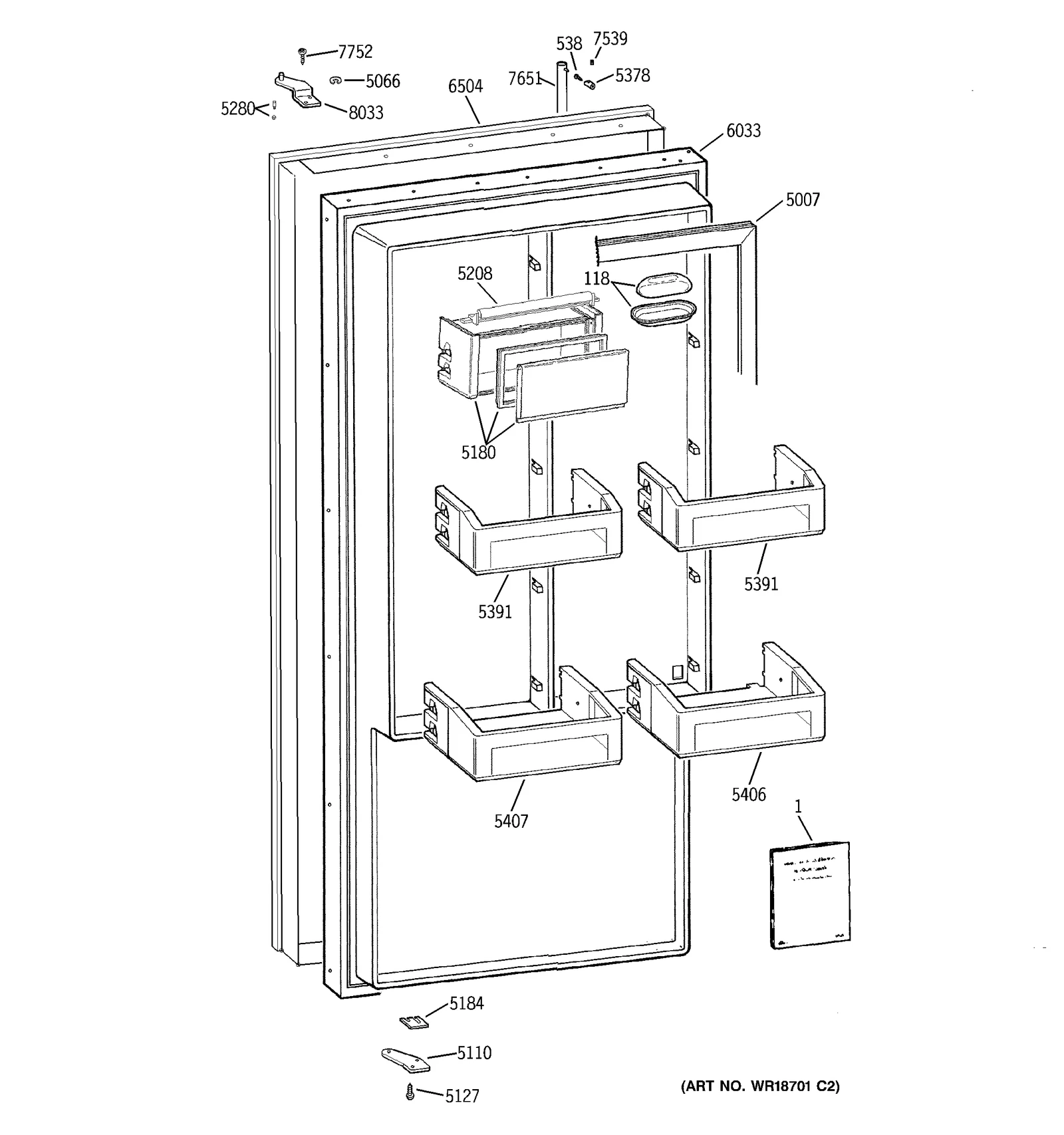 Top Door Hinge 36 SD Right Hand