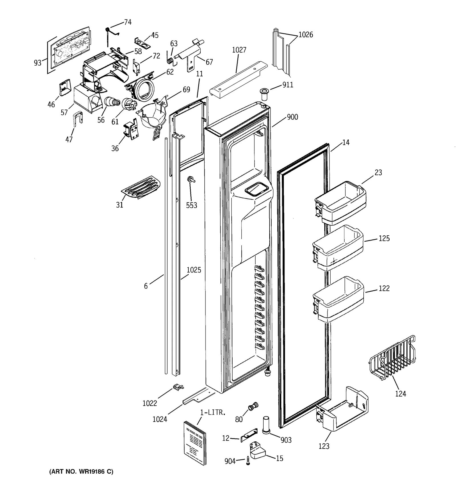 White Door Handle Assembly Trim